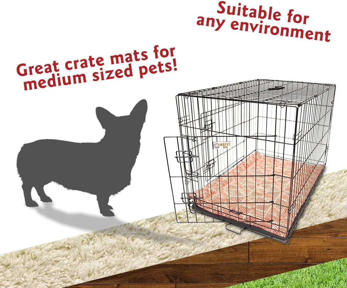 36" Charlie Salmon Orange Crate Dog Bed Mat By Majestic Pet Products