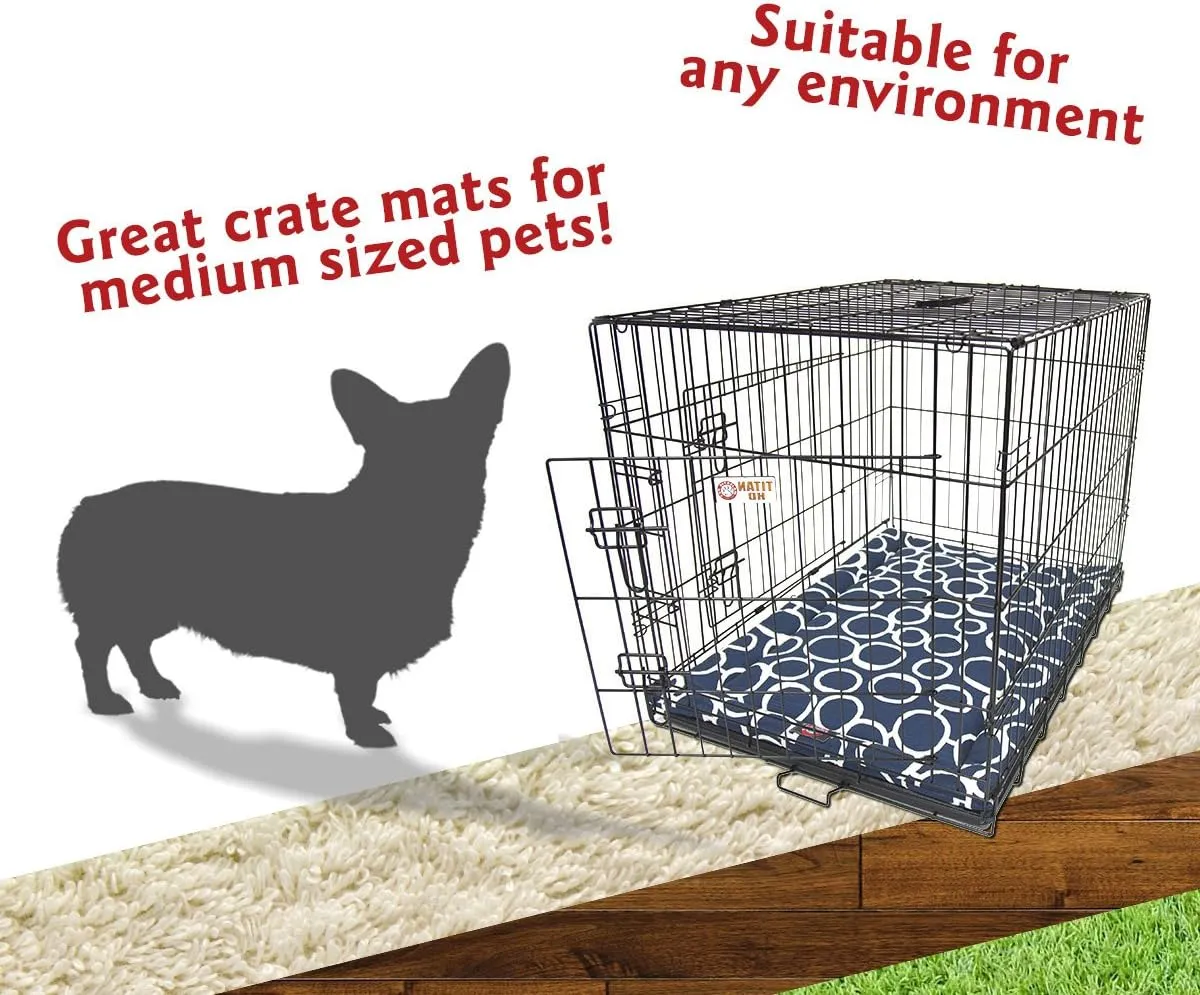 36" Fusion Navy Crate Dog Bed Mat By Majestic Pet Products