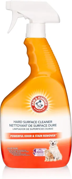 Arm & Hammer PET Fresh Stain Remover for Hard Surfaces, Removes Odor and Stains, neutralizes pet odors, 32oz Bottle