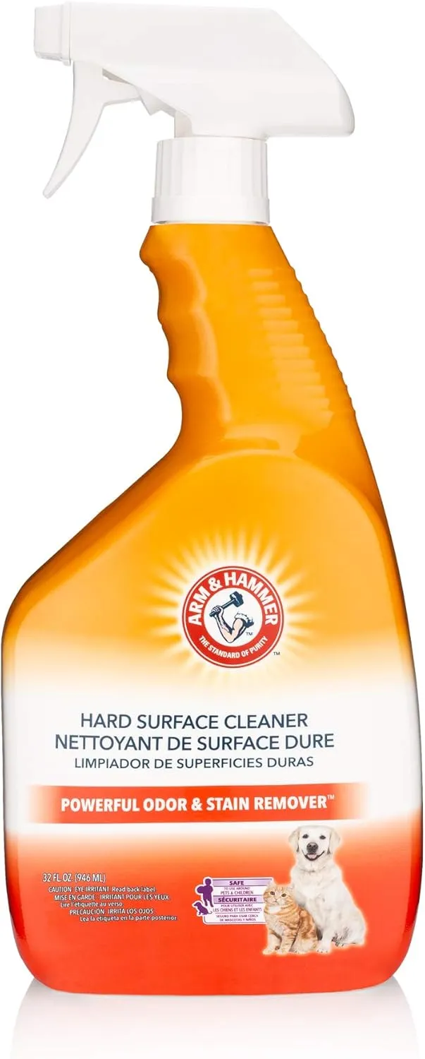Arm & Hammer PET Fresh Stain Remover for Hard Surfaces, Removes Odor and Stains, neutralizes pet odors, 32oz Bottle