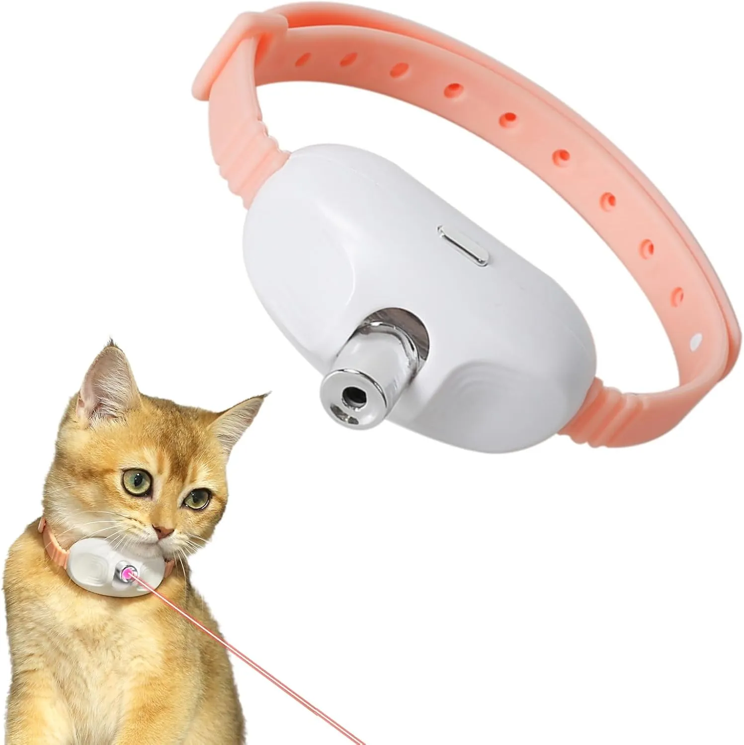 Automatic Cat Laser Toys - Wearable Interactive Cat Toys for Indoor Cats Kitty Dogs,Automatic Cat Toys with LED Light,earable Electronic Collar for KittenUSB Rechargeable