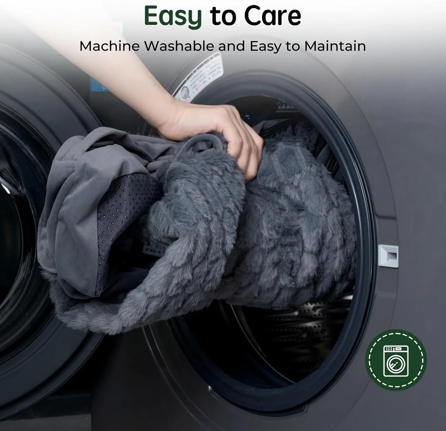 BALANCE Orthopedic Dog Bed, Egg Crate Foam Dog Couch for Pet Sleeping, Pet Sofa with Removable Washable Cover & Waterproof Lining, Comfy Dogs Bed for Medium Size Dogs, Grey