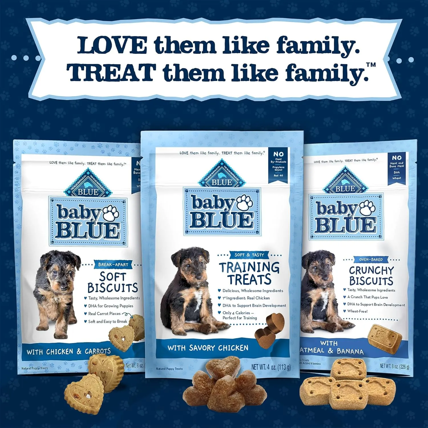Blue Buffalo Baby Blue Training Treats Natural Puppy Soft Dog Treats, Savory Chicken 4-oz Bag (Pack of 2)