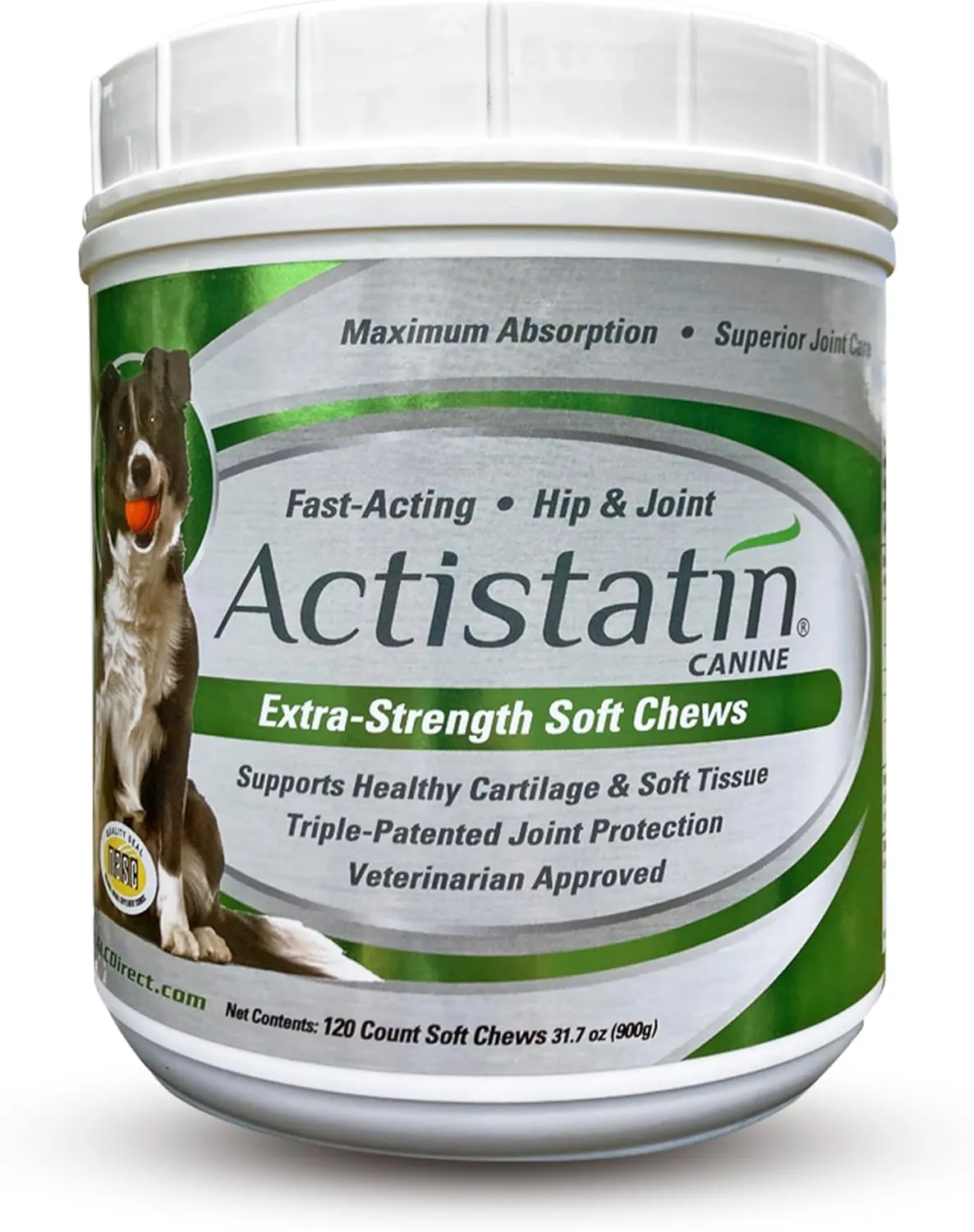 Canine Large Dog Soft Chews, 120ct  Patented Extra-Strength Joint, Cartilage, Soft Tissue Supplement: Glucosamine, Chondroitin, Manganese, MSM, L-Carnitine  High Absorption, Fast Results