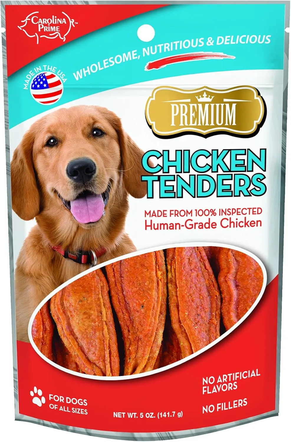 Carolina Prime Pet 40221 Chicken Tenders Treat For Dogs ( 1 Pouch), One Size