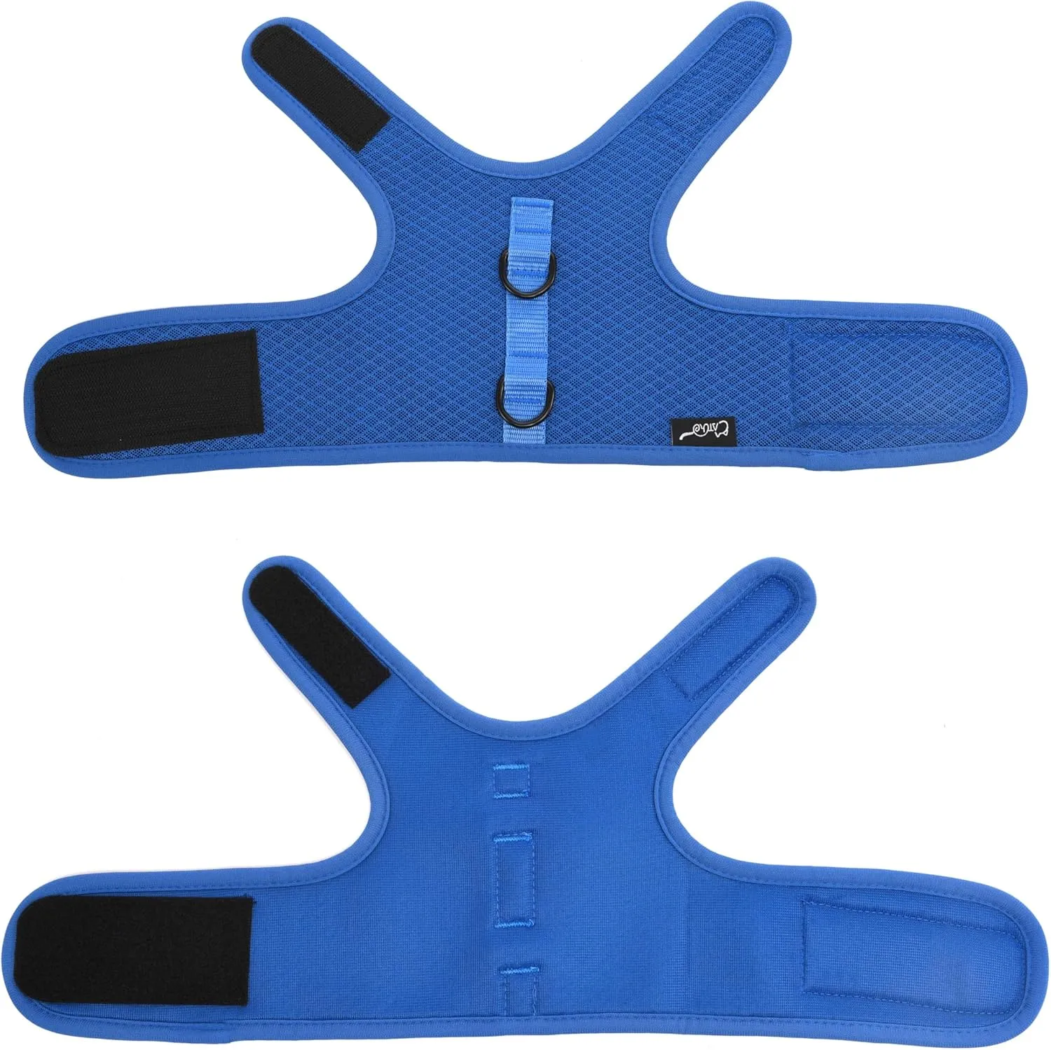Cat Harness and Leash for Walking Escape Proof Breathable Mesh Fabric, Solid Blue, Medium, Adjustable Cat Walking Jackets, Padded Stylish Cat Vest