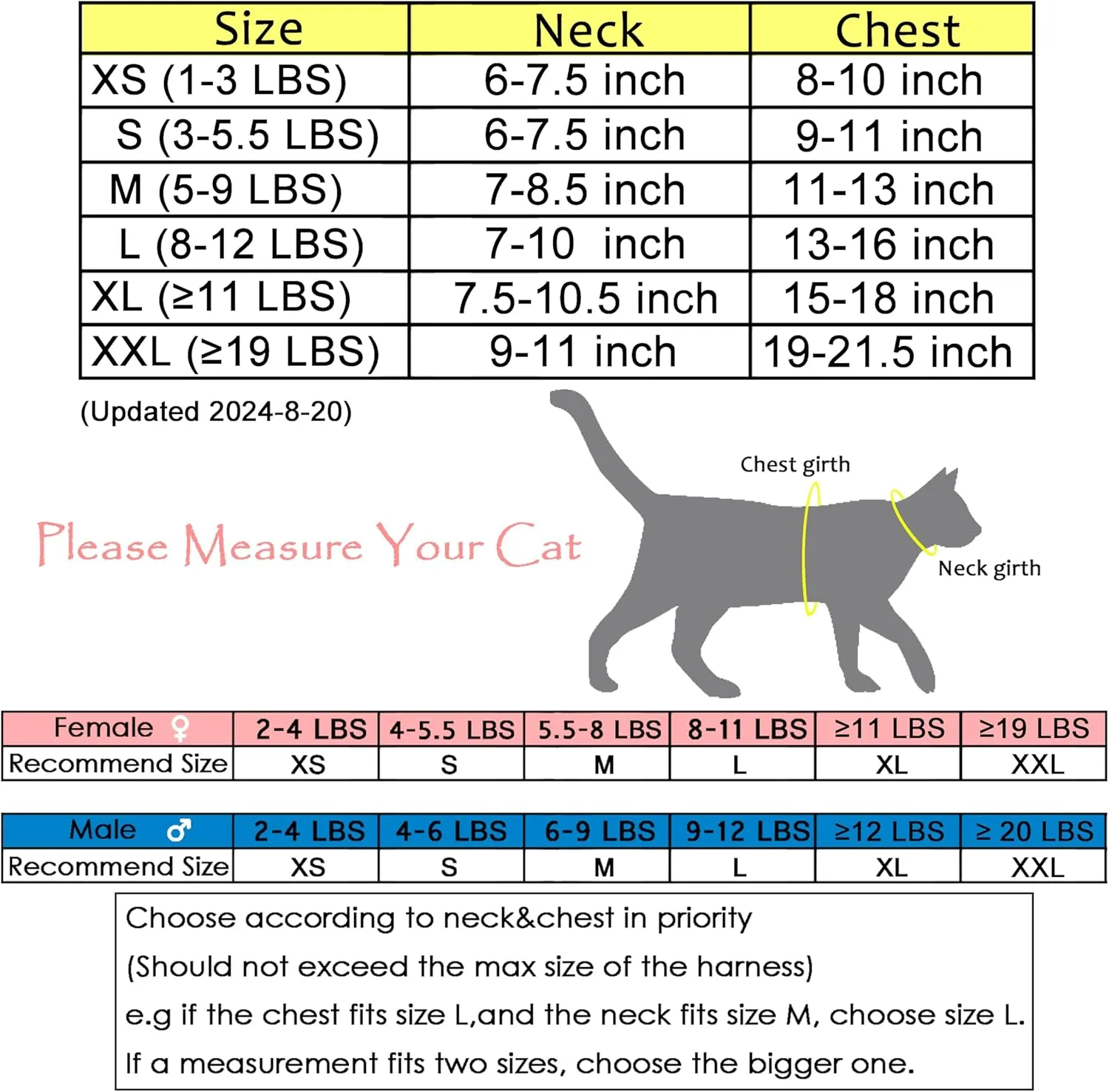 Cat Harness and Leash for Walking Escape Proof Breathable Mesh Fabric, Solid Blue, Medium, Adjustable Cat Walking Jackets, Padded Stylish Cat Vest