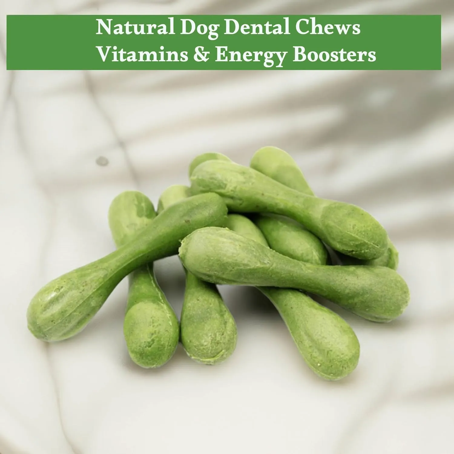 Chicken Flavored Dental Dog Treats with Multivitamins & Glucosamine for Oral Health & Mobility Support 60 Count - Natural Energy Boosters (2 lbs)