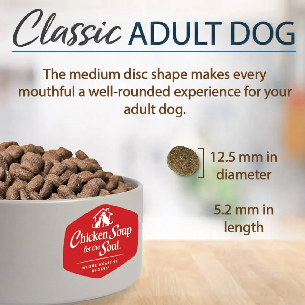 Chicken Soup For The Soul Classic Dry Adult Dog Food, Beef & Brown Rice Recipe, 28 Pound Bag | Soy Free, Corn Free, Wheat Free, Dry Dog Food Made with Real Ingredients