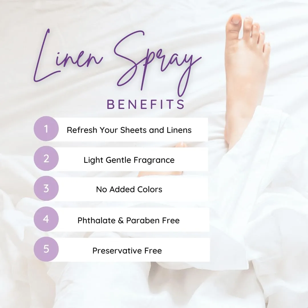 Christmas Pine Linen Spray, 8 ounces - Eclectic Lady Sheet and Linen Spray - No Artificial Colors, Parabens, or Preservatives - Long-Lasting Scent for Bed, Fabric & Pillow