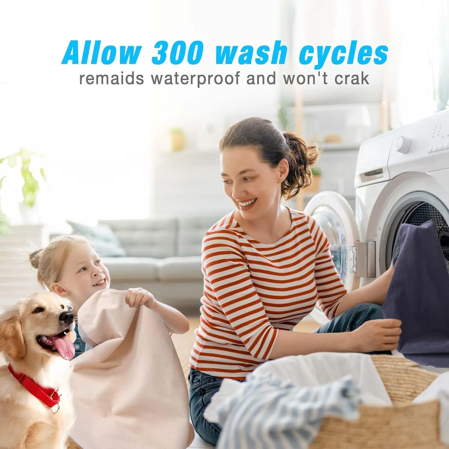 Dog Bed Covers Replacement Washable 100% Waterproof Dog Bed Sheets, Soft & Noiseless Pet Bed Cover, 2 Pack, 36" x 27" Blue