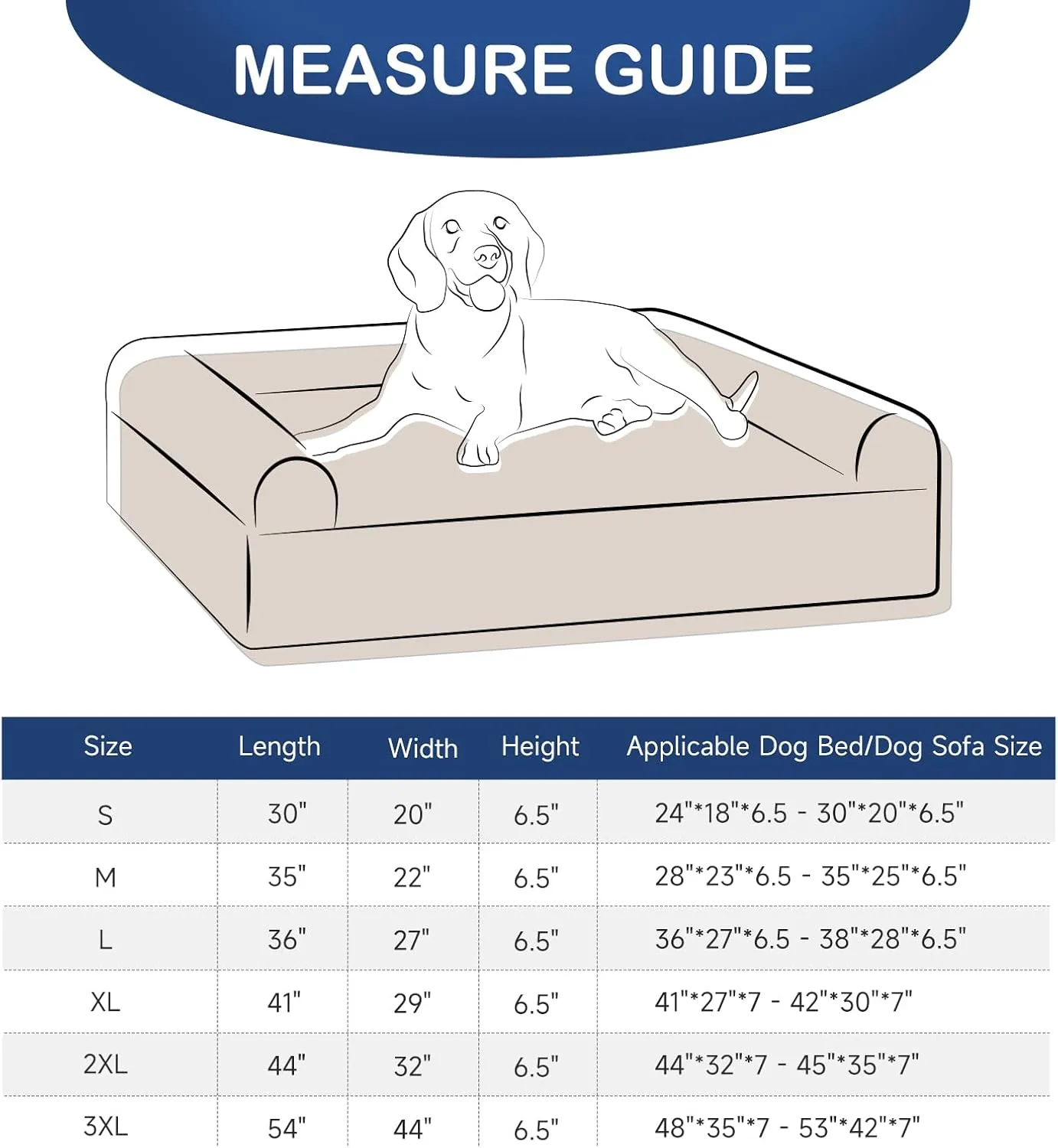 Dog Bed Covers Replacement Washable, Waterproof Dog Sofa Cover Ultra Soft Plush, Quilted, Pet Bed Cover for Cat, Cover Only (Grey, 35.0" L x 23.0" W x 6.5" Th)