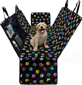 Dog Car Seat Cover for Back Seat Hammock with Mesh Window Waterproof, Non-Slip, Scratch-Proof, Universal Fit for Cars, SUVs & Trucks