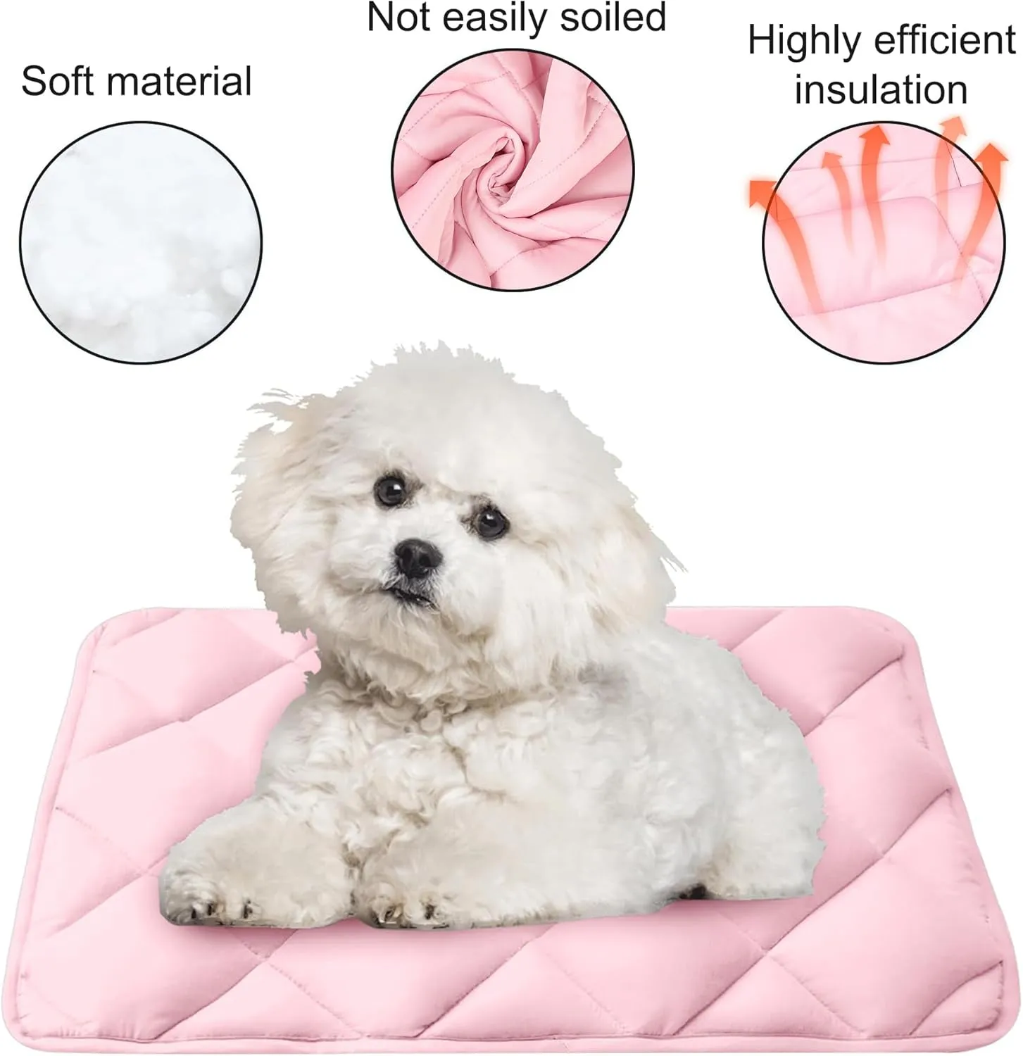 Dog Cooling Mat, Premium Lightweight Pet Cooling Blanket Bed Cover for Dogs, Cat, Puppies | Ice Silk Cooling Pad for Dogs Furniture Protector | Machine Washable Pet Blanket,Pink 40''x55''