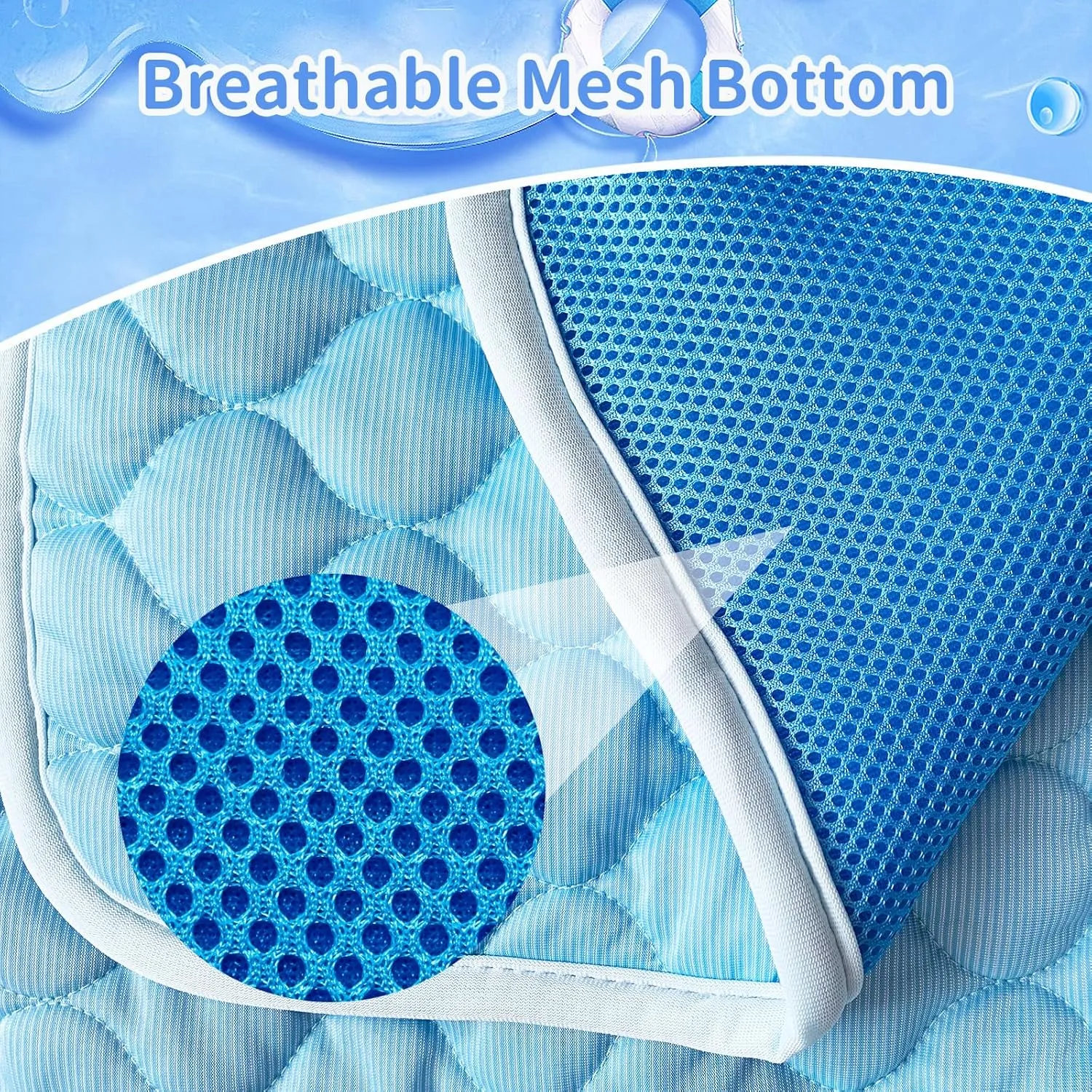 Dog Cooling Mat Self Cool Pad for Dogs and Cats, Washable Portable Pet Sleeping Pad for Summer,27.5" x 18.5"