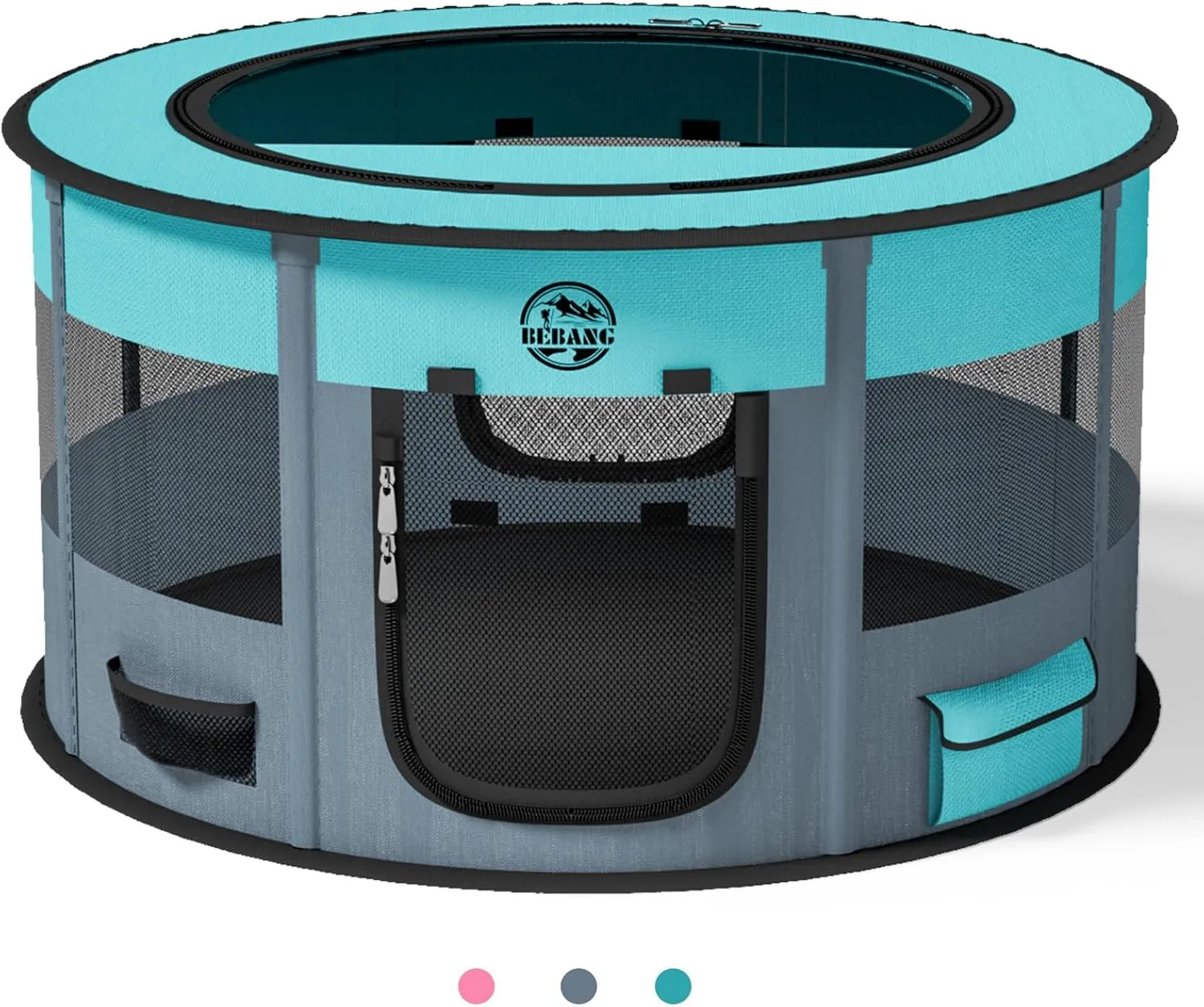 Dog Playpen Puppy Play Pen Indoors Pet Crate Small Dog Cage Portable Foldable Cat Kennel for Kitten Hamster Rabbit Bunny Guinea Pig with Collapsible Food Bowl Carrying Case