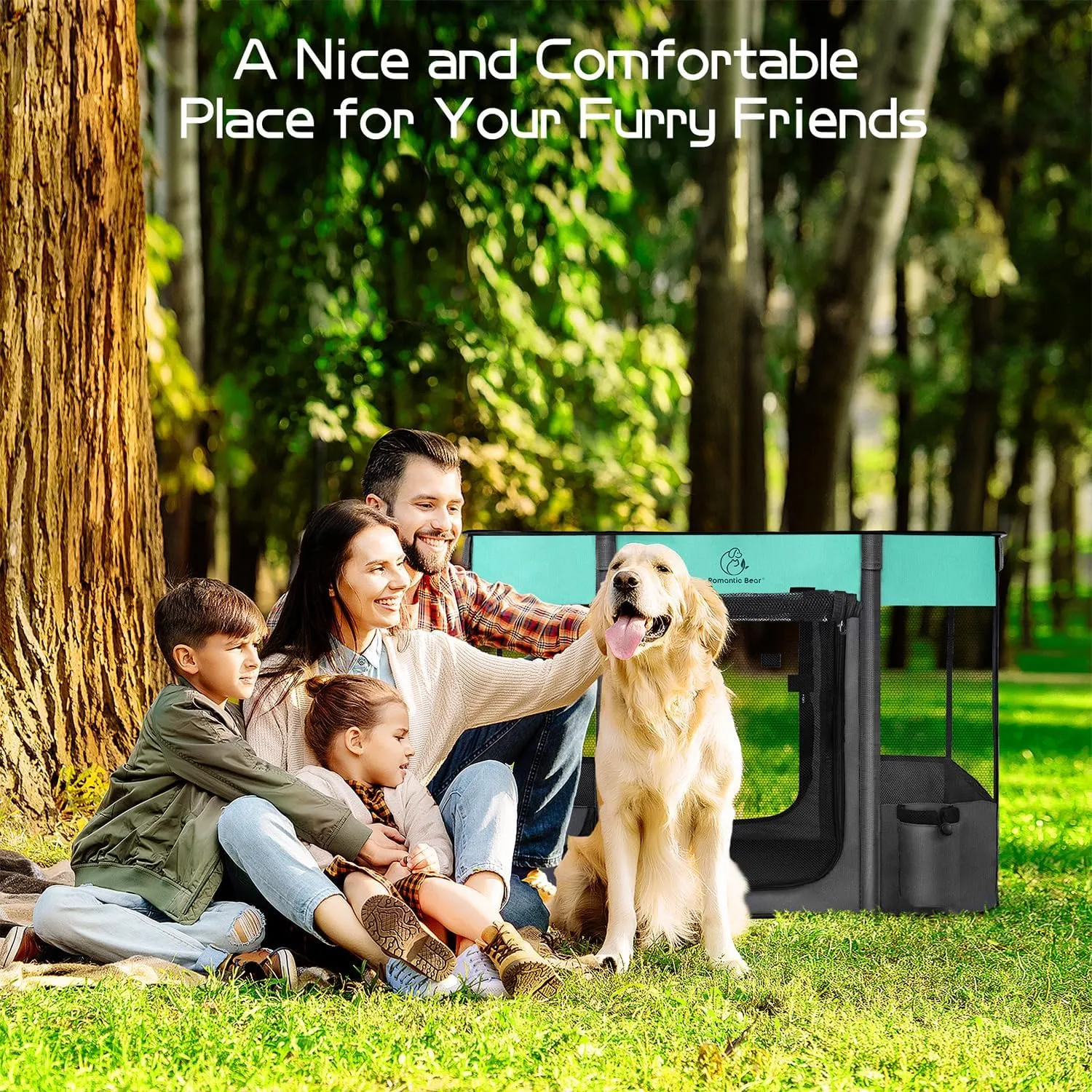 Dog Playpen,Pet Playpen,Foldable Dog Cat Playpens,Portable Exercise Kennel Tent Crate,Water-Resistant Breathable Shade Cover, Indoor Outdoor Travel Camping Use for Small Animals with Carrying Case(M)