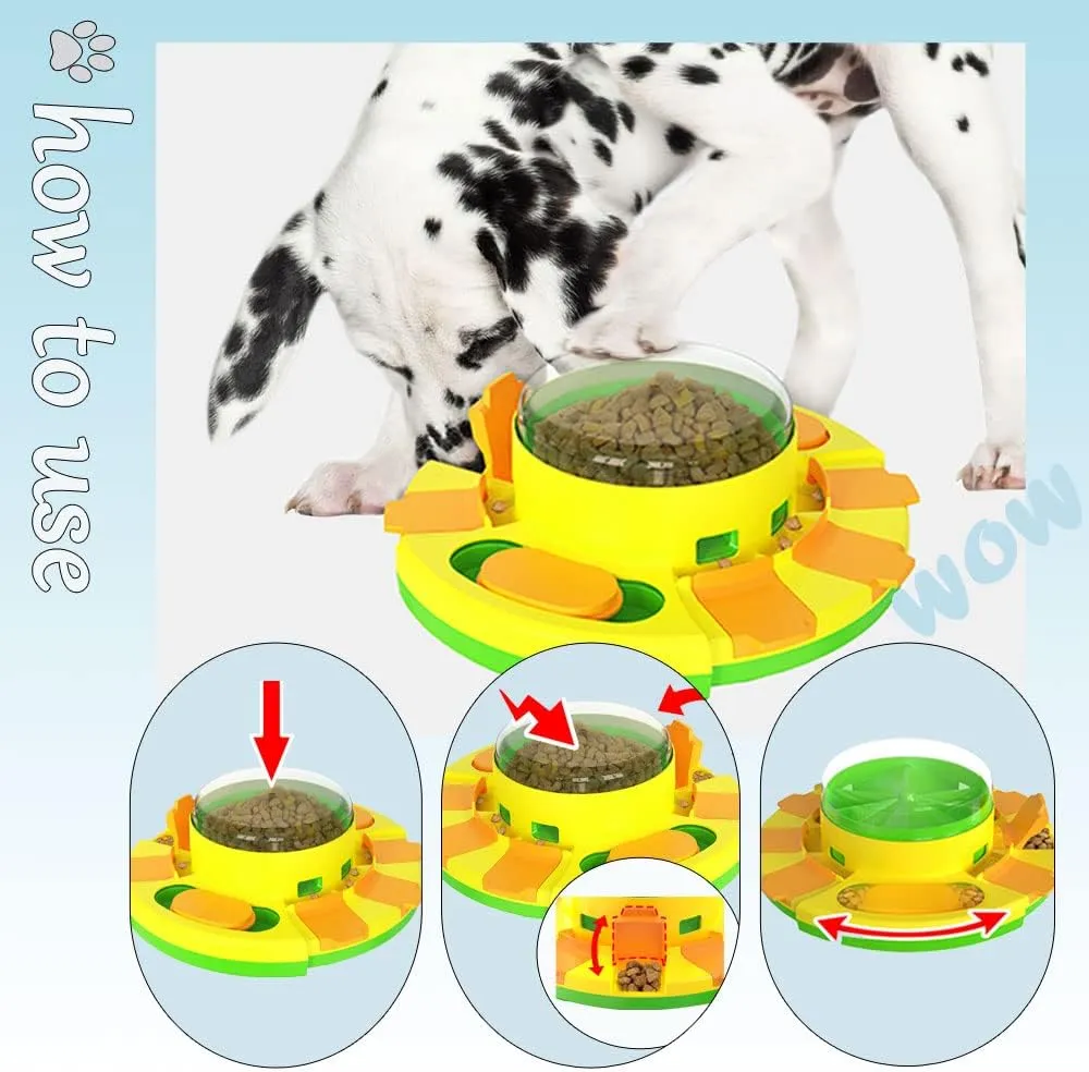 Dog Puzzle Toys Level 3 2 1, Interactive Enrichment Toys, Dog Food Dispenser for Mental Stimulation (Green)
