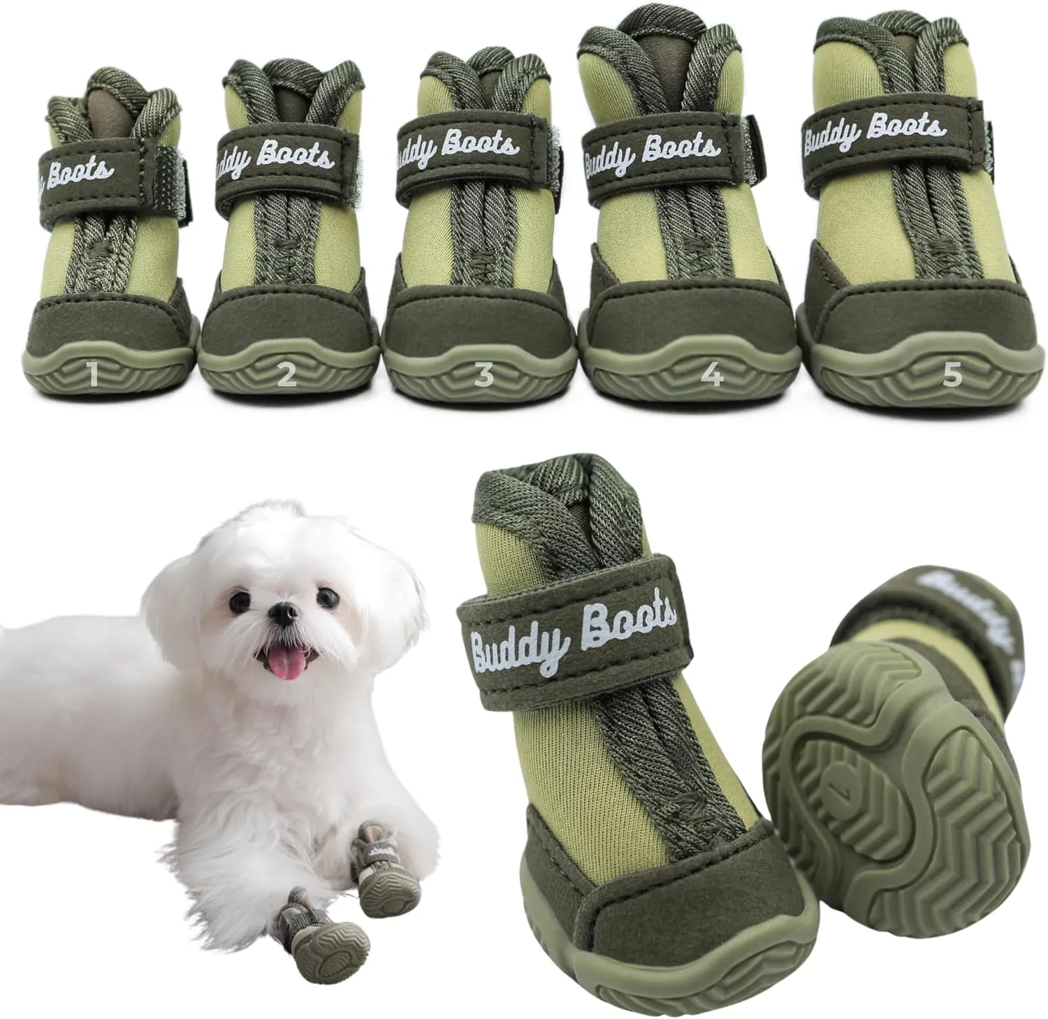 Dog Shoes for Small Dogs  Waterproof, Anti-Slip, Soft & Flexible Paw Protectors for Hot Pavement, Rain & Snow, All-Season Dog Boots for Outdoor Adventures,(Size 3: 1.89'' x 1.65'')