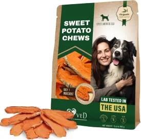 Dog Treats Sweet Potato Chips 11 oz - All Natural Pet Snack Chews - Grain Free & Human Grade Dried Snacks in Bulk - Best Jerky for Training Small & Large Dogs