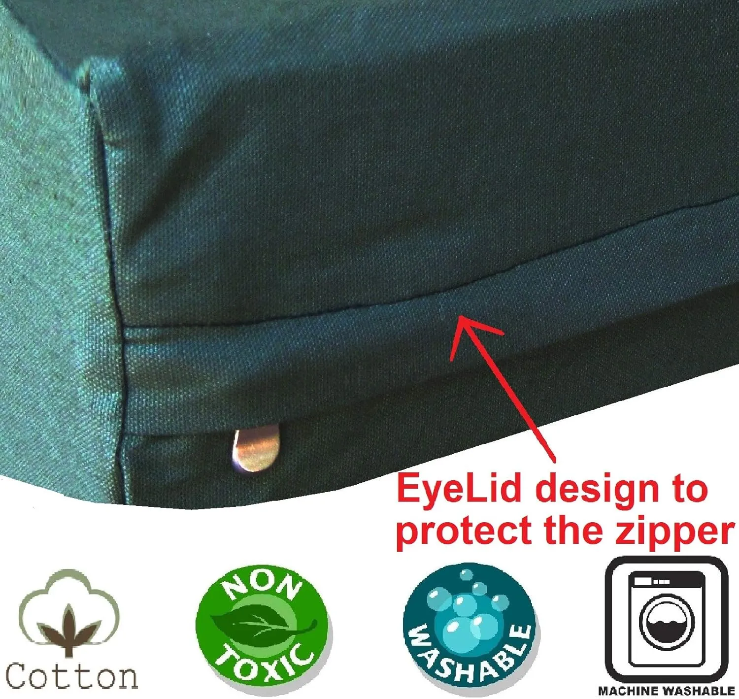 Dogbed4less Jumbo Orthopedic Extreme Comfort Memory Foam Dog Beds for Large Dog, Waterproof Internal Case and Machine Washable External Cover, 55"X47" Pet Pillow, Olive Green