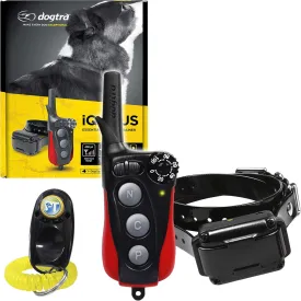 Dogtra IQ Plus  1-Dog Remote Training Collar - 400 Yard Range, Waterproof, Rechargeable, Static, Vibration - Includes PetsTEK Dog Training Clicker