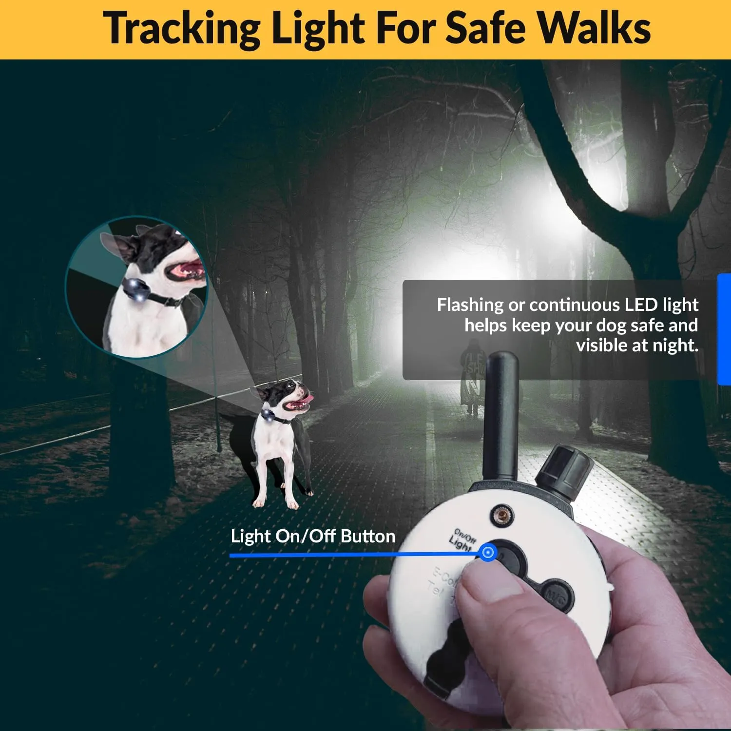 E-Collar  Educator ZEN-300-1/2 Mile Waterproof Remote Dog Training Collar Includes Premium Finger Clicker Trainer, 100 Programmable Levels   Vibration   Light   Sound