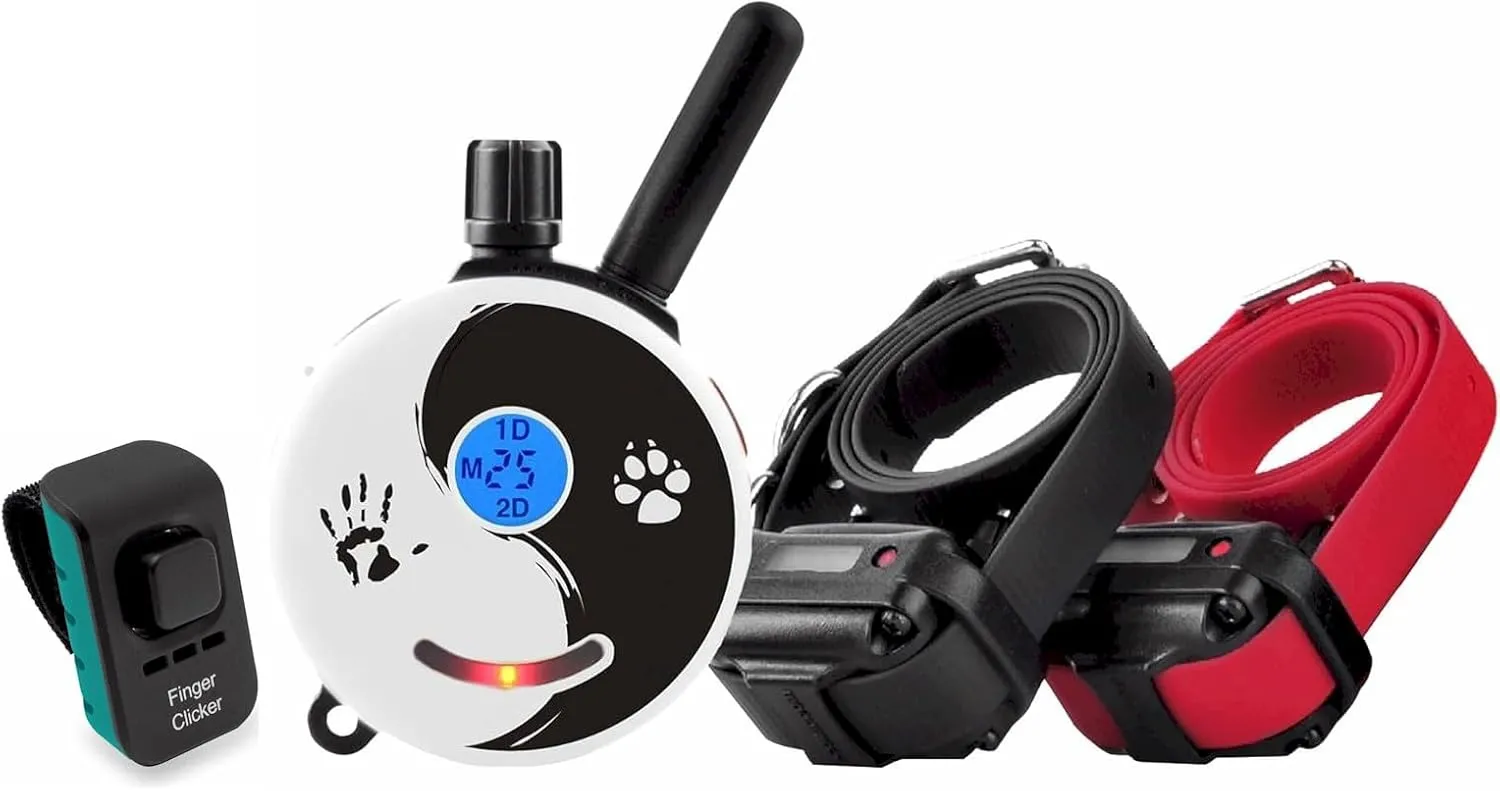 E-Collar  Educator ZEN-302-1/2 Mile Waterproof Remote Dog Training Collar Includes Premium Finger Clicker Trainer, 100 Programmable Levels   Vibration   Light   Sound