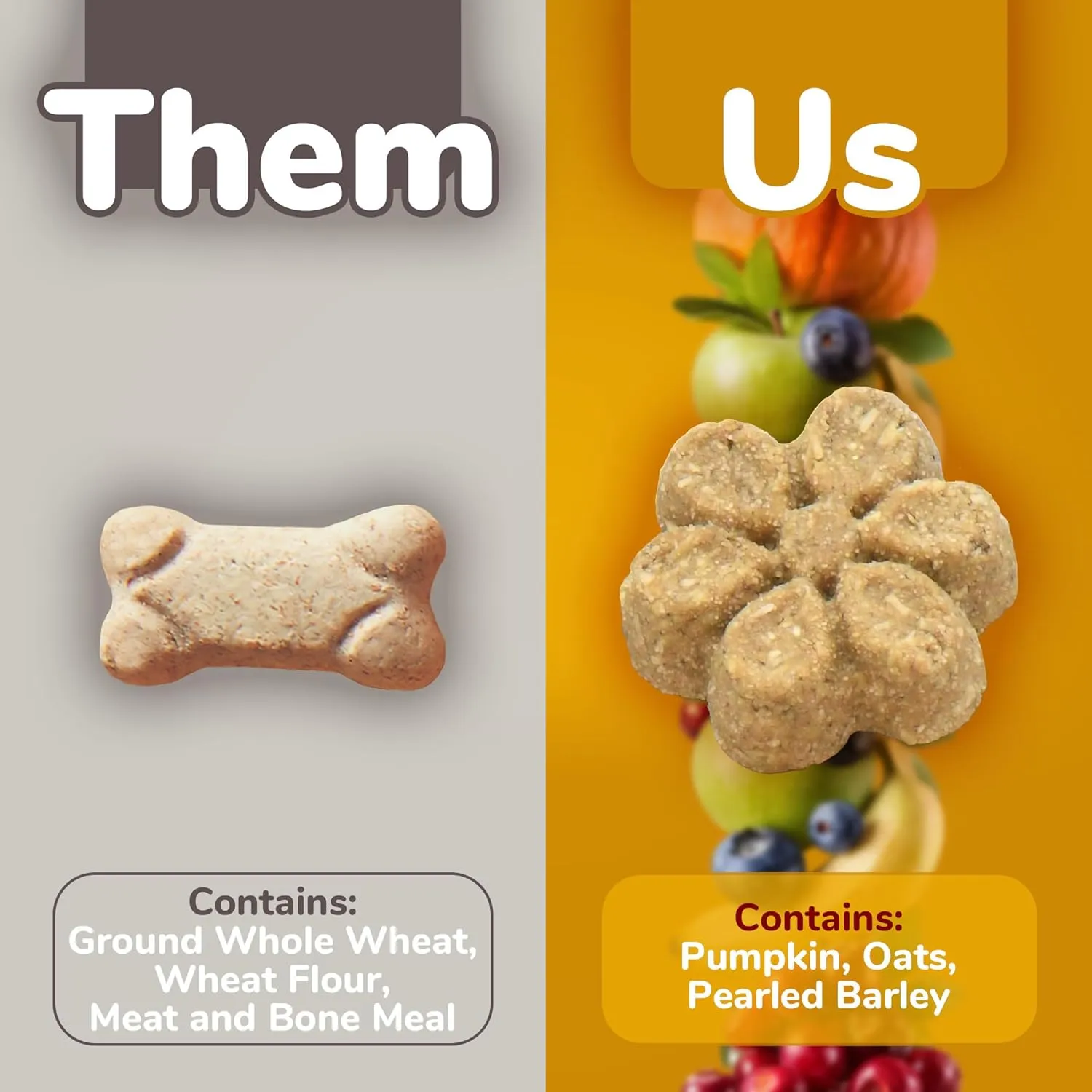 Fruitables Baked Dog Treats  Healthy Low Calorie  Free of Wheat, Corn and Soy  Pumpkin and Banana  12 Ounces