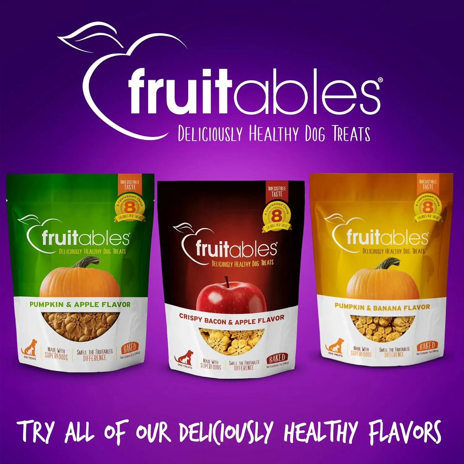 Fruitables Baked Dog Treats  Healthy Low Calorie , Free of Wheat, Corn and Soy  Pumpkin and Blueberry  12 Ounces