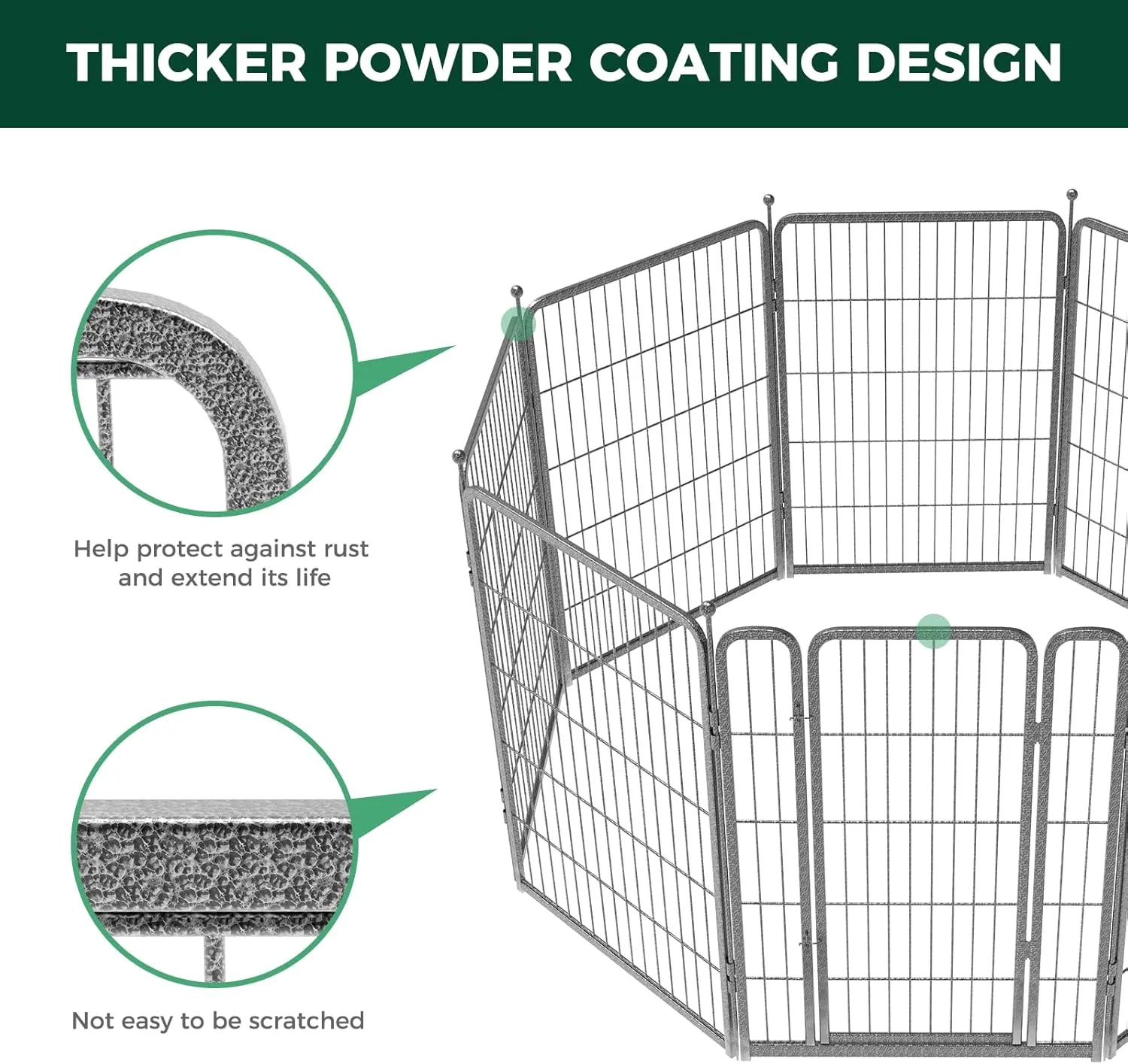 FXW Aster Dog Playpen Designed for Yard, 40inch 8 Panels