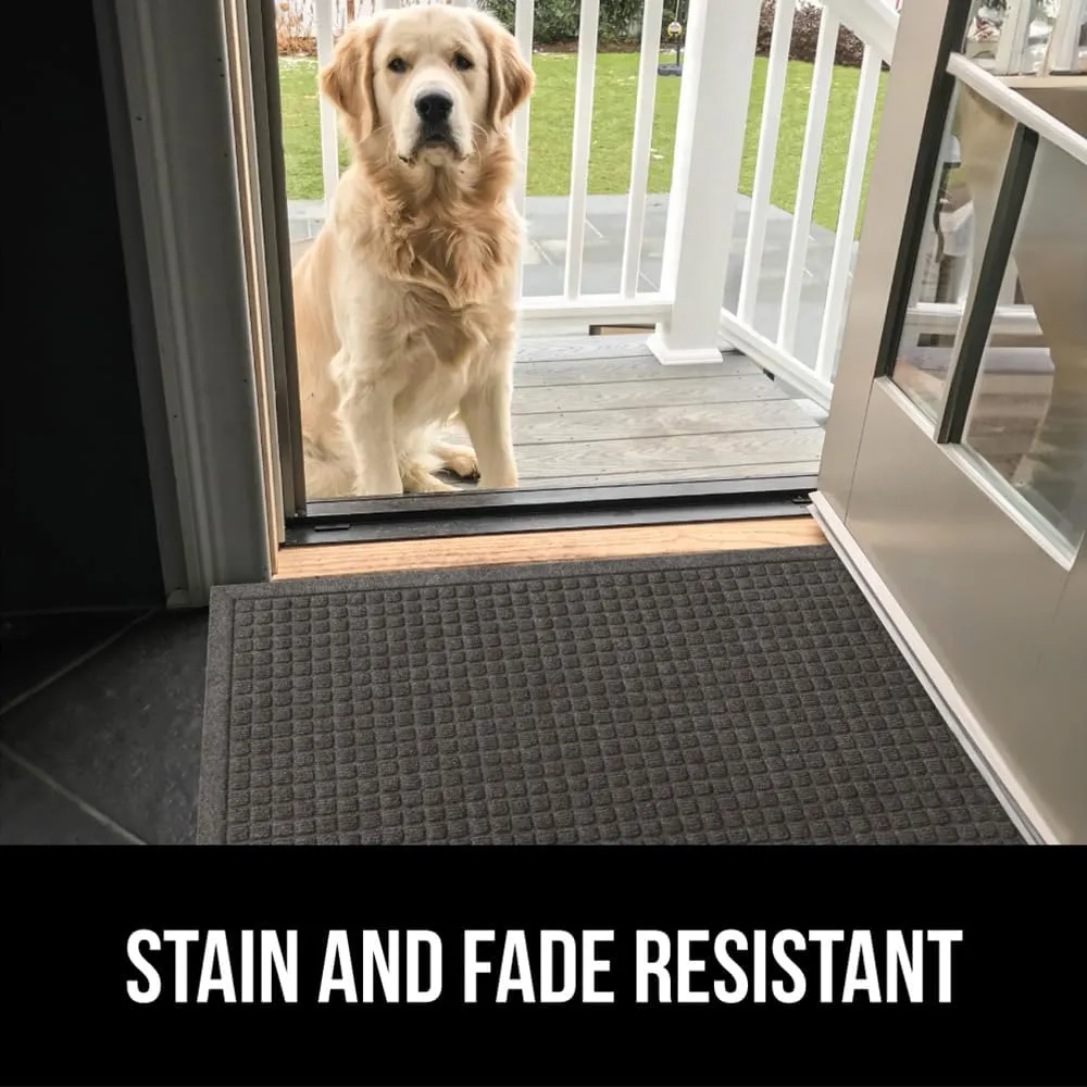 GORILLA GRIP Front Door Mat, 47x35, Indoor Outdoor Ultra Absorbent Moisture Guard Doormat, Absorbs Up to 6 Cups of Water, Stain and Fade Resistant, Rubber Backing Doormats, Captures Dirt, Charcoal