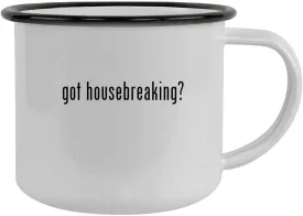 got housebreaking? - 12oz Camping Mug Stainless Steel, Black