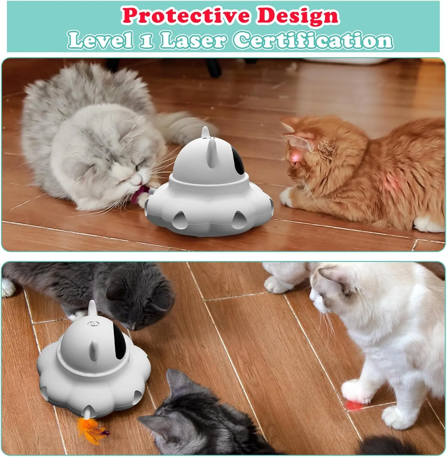 Interactive Cat Toys for Indoor Cats,Laser Cat Toys for Indoor Cats Automatic,Interactive Kitten Toys Electronic