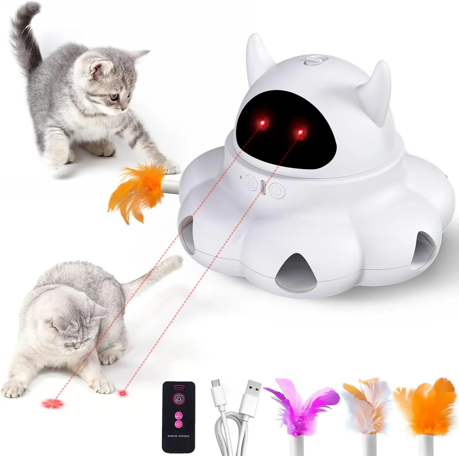 Interactive Cat Toys for Indoor Cats,Laser Cat Toys for Indoor Cats Automatic,Interactive Kitten Toys Electronic
