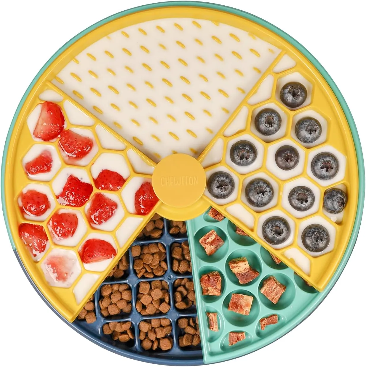 Interactive Spinning Puppy Puzzle Toy and Slow Feeder, Dog Enrichment Toys, Dog Game for IQ Training and Mental, Food Bowls for Small,Medium and Large Dogs