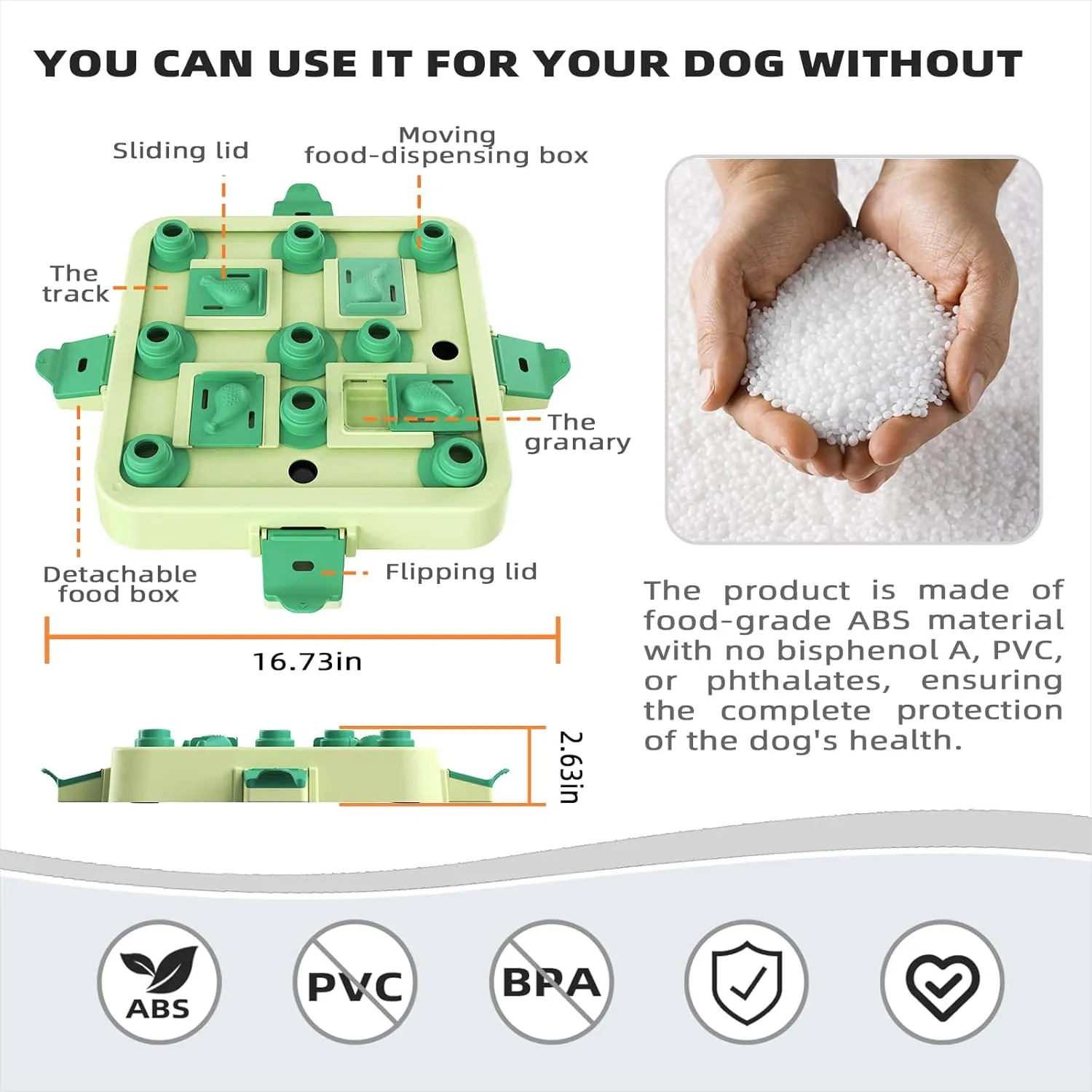 KADTC Dog Chess Puzzle Toy Brain Stimulation Mentally Stimulating Cognitive Busy Food Enrichment Boredom Toys Level 3 2 1 Treat Puzzles Puppy Interactive Mind Smart Game for Small/Medium/Large Dogs