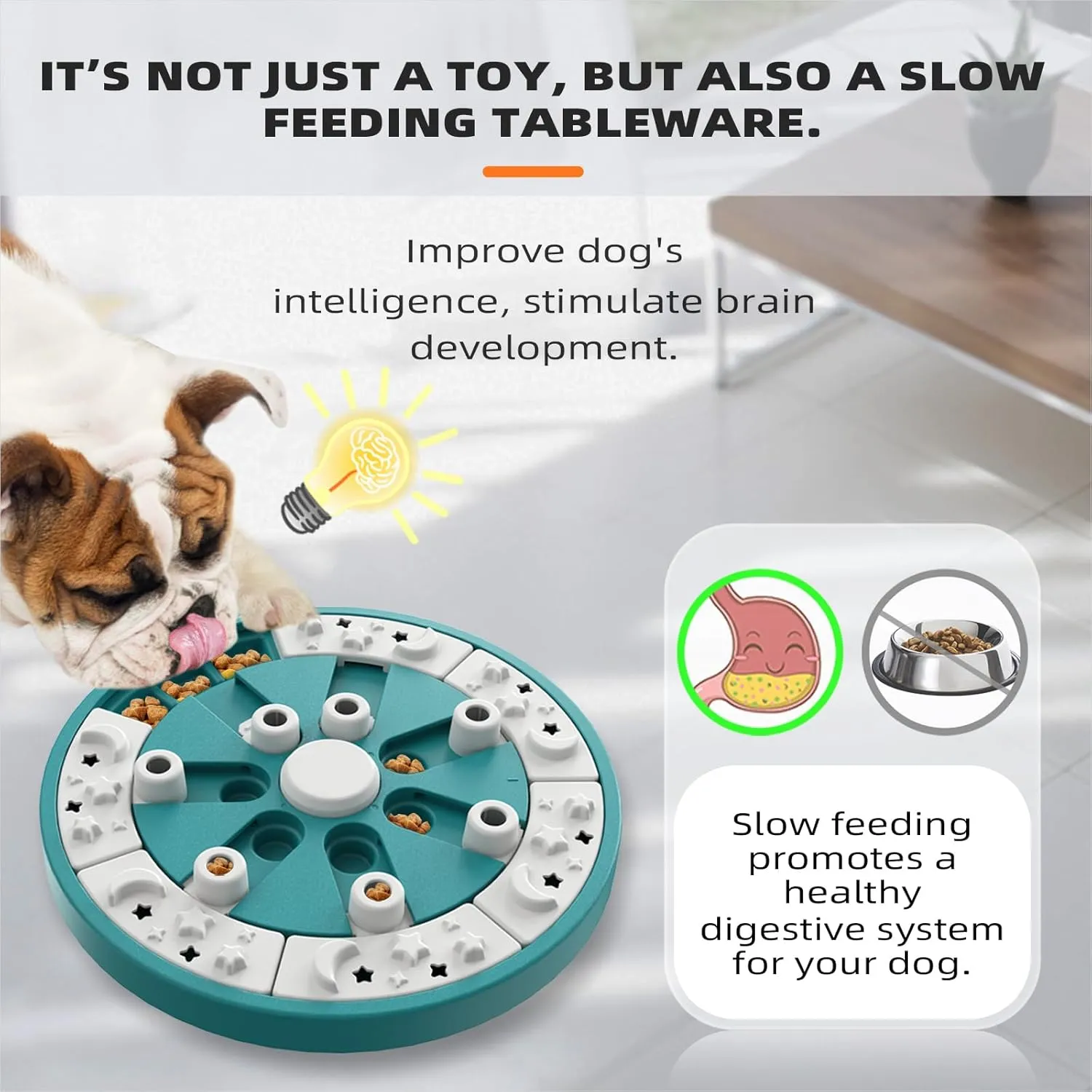 KADTC Dog Puzzle Toys Gameplay 3 in 1 Slow Puzzles Food Feeder Puppy Holiday Birthday Gift Interactive Mind Treat Games Mental Stimulation Enrichment Boredom Toys for Small/Medium/Large Breed Dogs