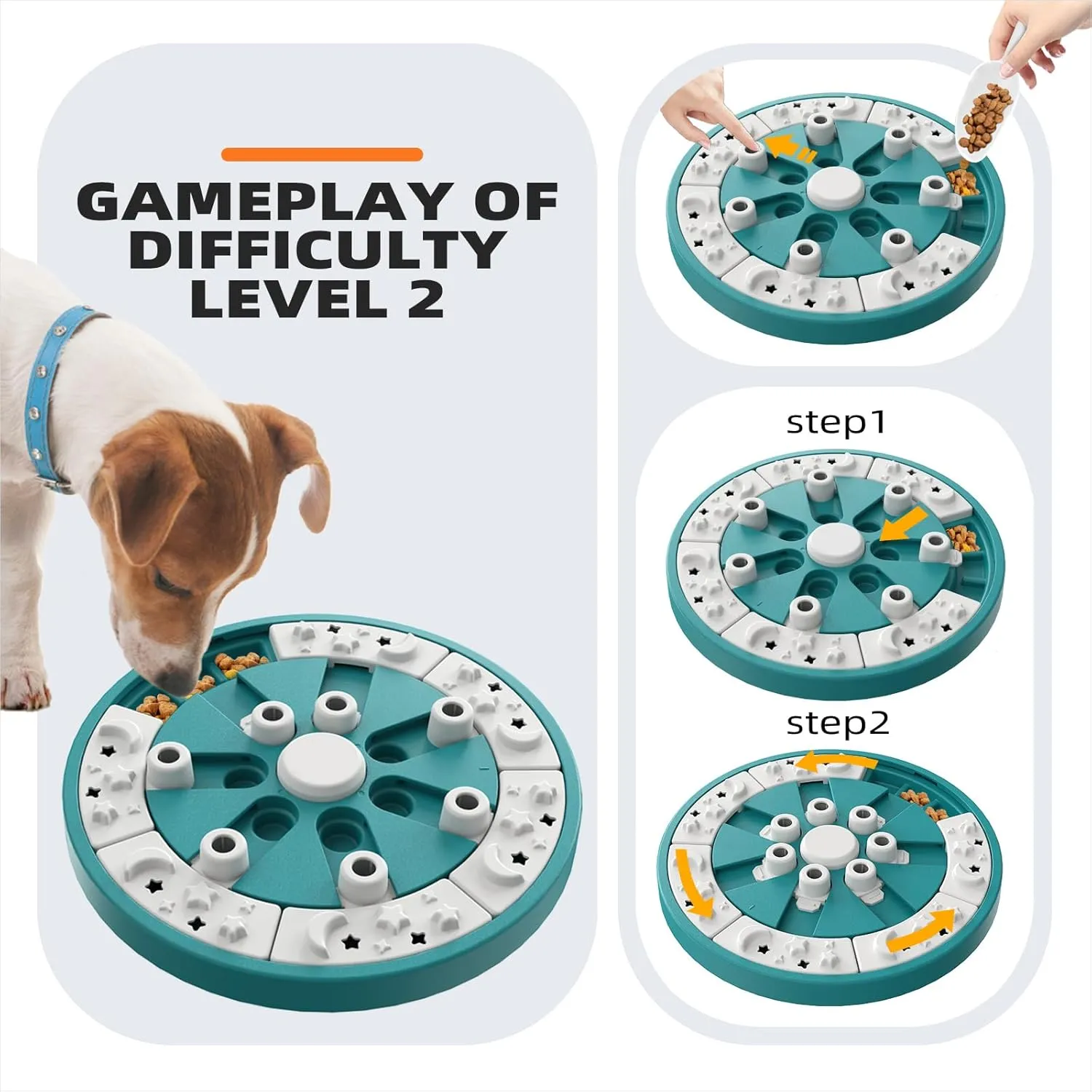 KADTC Dog Puzzle Toys Gameplay 3 in 1 Slow Puzzles Food Feeder Puppy Holiday Birthday Gift Interactive Mind Treat Games Mental Stimulation Enrichment Boredom Toys for Small/Medium/Large Breed Dogs