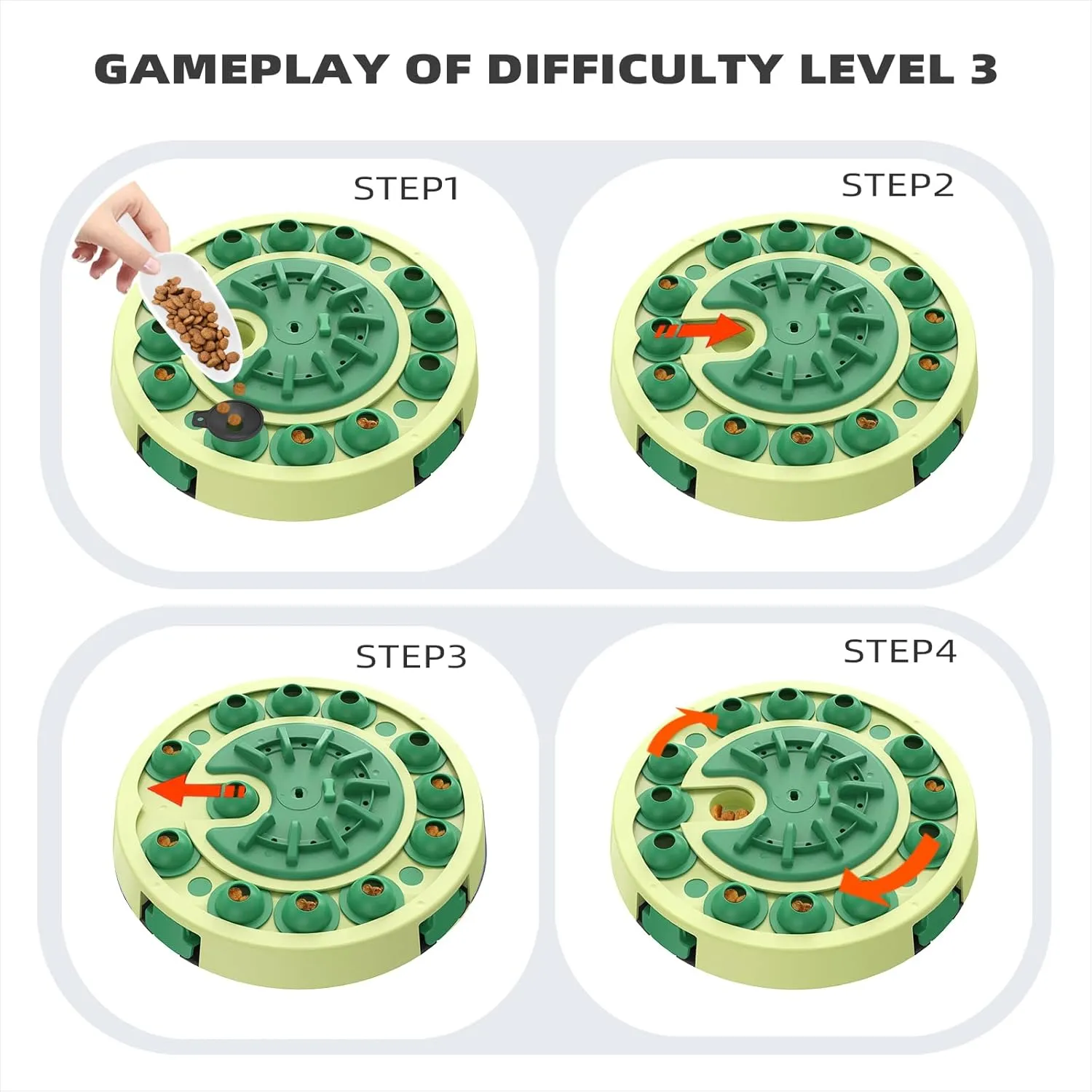 KADTC Dog Puzzle Toys Level 3 in 1 Puppy Brain Mental Stimulation Interactive Advanced Treat Puzzles Games for Small/Medium/Large Smart Dogs Mentally Stimulating Cognitive Enrichment Anti Boredom Toy