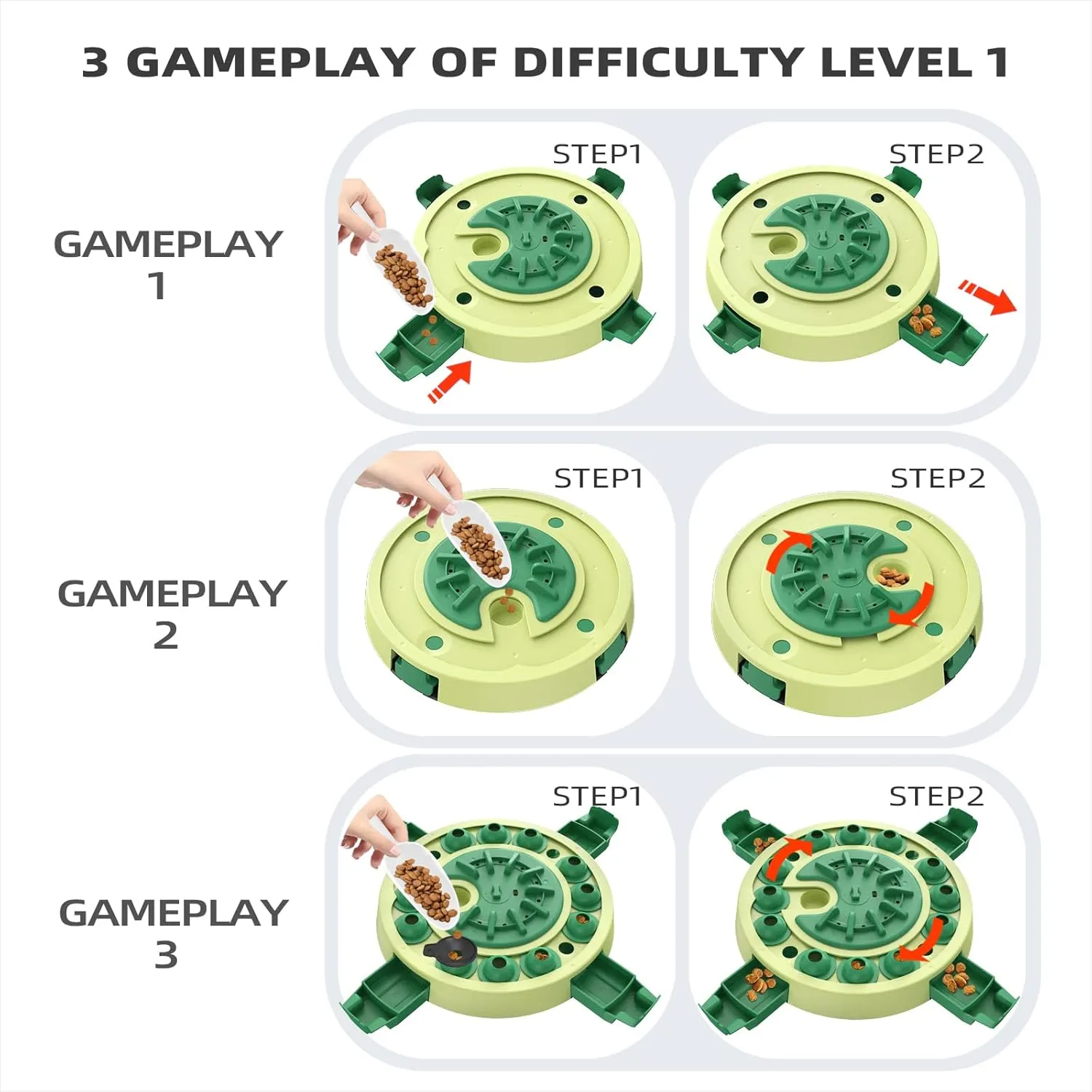 KADTC Dog Puzzle Toys Level 3 in 1 Puppy Brain Mental Stimulation Interactive Advanced Treat Puzzles Games for Small/Medium/Large Smart Dogs Mentally Stimulating Cognitive Enrichment Anti Boredom Toy