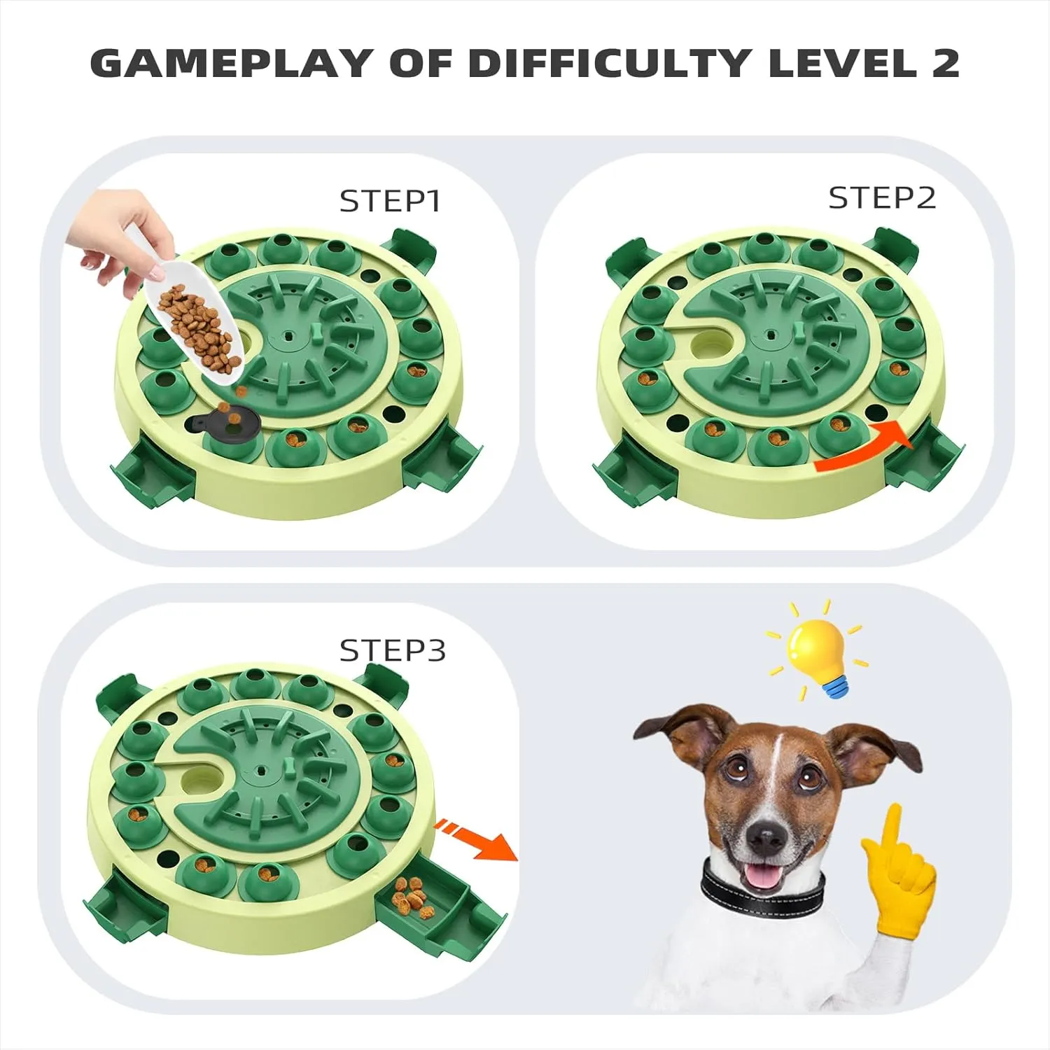 KADTC Dog Puzzle Toys Level 3 in 1 Puppy Brain Mental Stimulation Interactive Advanced Treat Puzzles Games for Small/Medium/Large Smart Dogs Mentally Stimulating Cognitive Enrichment Anti Boredom Toy