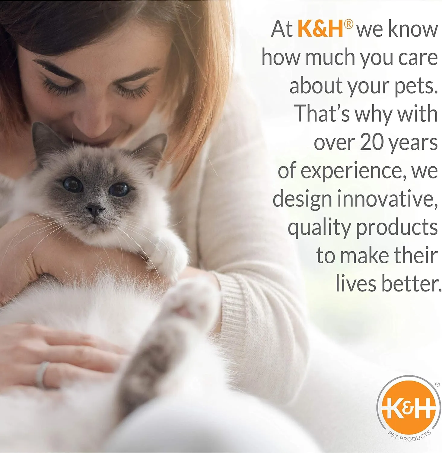 K&H Pet Products Kitty Sill Heated Cat Window Perch for Large Cats, Orthopedic Window Hammock Bed Holds 40LBS, Washable Cover, Kitty Windowsill Bed Seat for Indoors - Cream Fleece, Heated, 14 X 24in