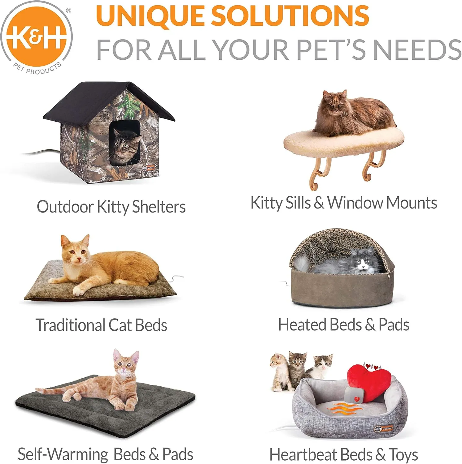 K&H Pet Products Kitty Sill Heated Cat Window Perch for Large Cats, Orthopedic Window Hammock Bed Holds 40LBS, Washable Cover, Kitty Windowsill Bed Seat for Indoors - Cream Fleece, Heated, 14 X 24in