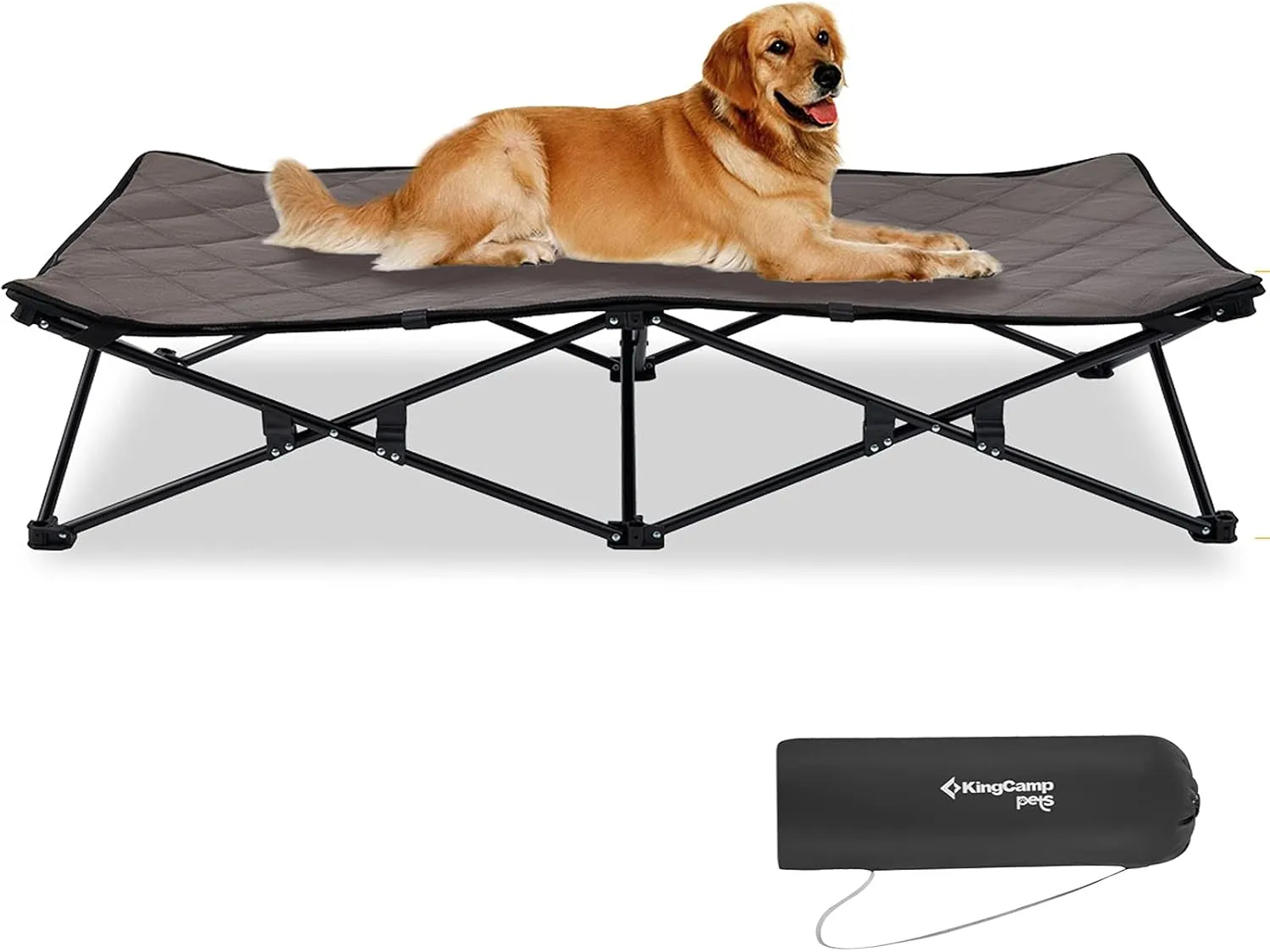 KINGCAMP Folding Cooling Elevated Dog Bed - Portable, Washable Mesh, Travel & Camping Dog Bed - 3 Sizes: Small, Medium, Large