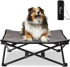 KingsCamp Elevated Dog Bed Portable Raised Beds Stable Folding Dog Cot Dog Camping Bed for Outdoor Travel with Washable Mesh