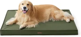 Lesure Outdoor Waterproof Dog Bed for Extra Large Dogs, XL Orthopedic Egg Crate Foam Pet Bed with Oxford Fabric Surface and Removable Washable Cover, Pet Mat 44''x32'', Green