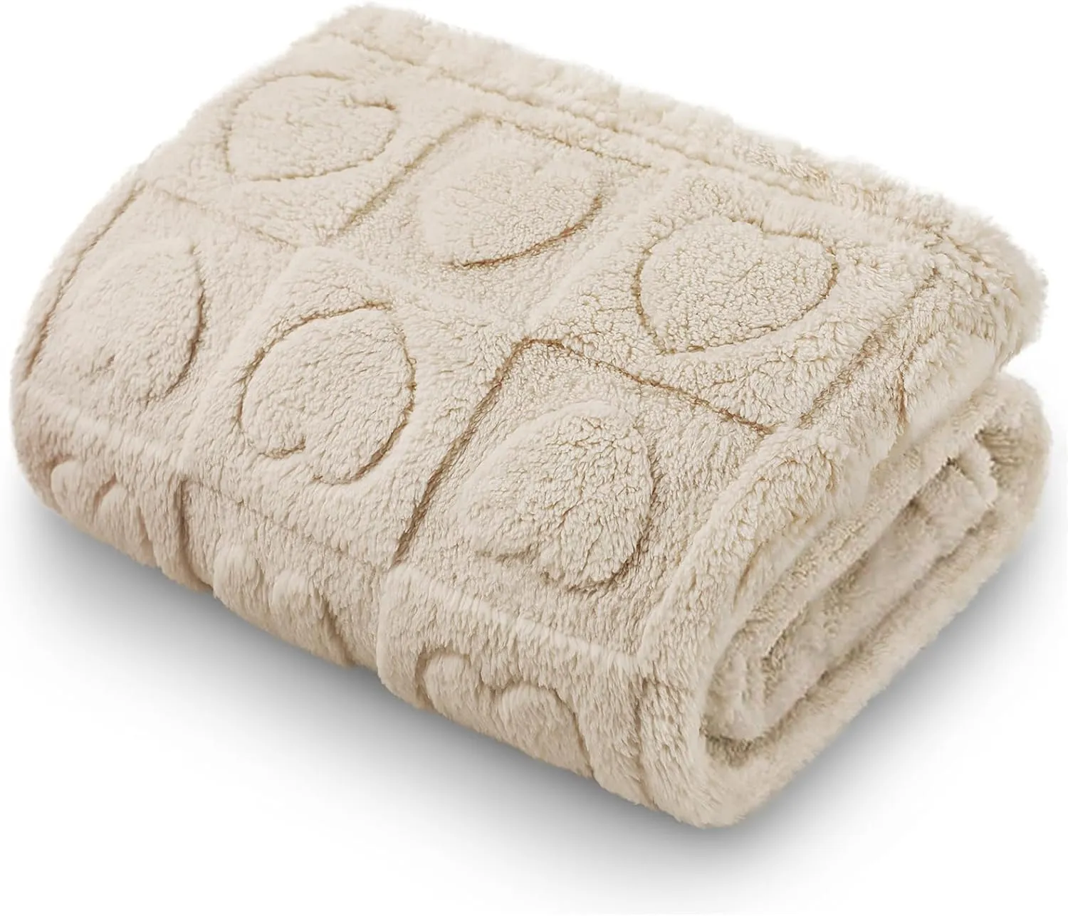 Luciphia Small Dog Blanket Washable Pet Bed Cover Soft Fluffy Puppy Couch Protector with Premium Fleece Cozy Calming Cat Blankets for Indoor Cats Beige 41x31 inch