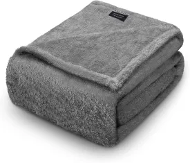 MACEVIA Waterproof Dog Blanket, Fluffy Soft Pet Blankets for Dogs and Cats, Plush Throw Furniture Protector Cover for Sofa Couch Bed (60x80 Inch, Gray)