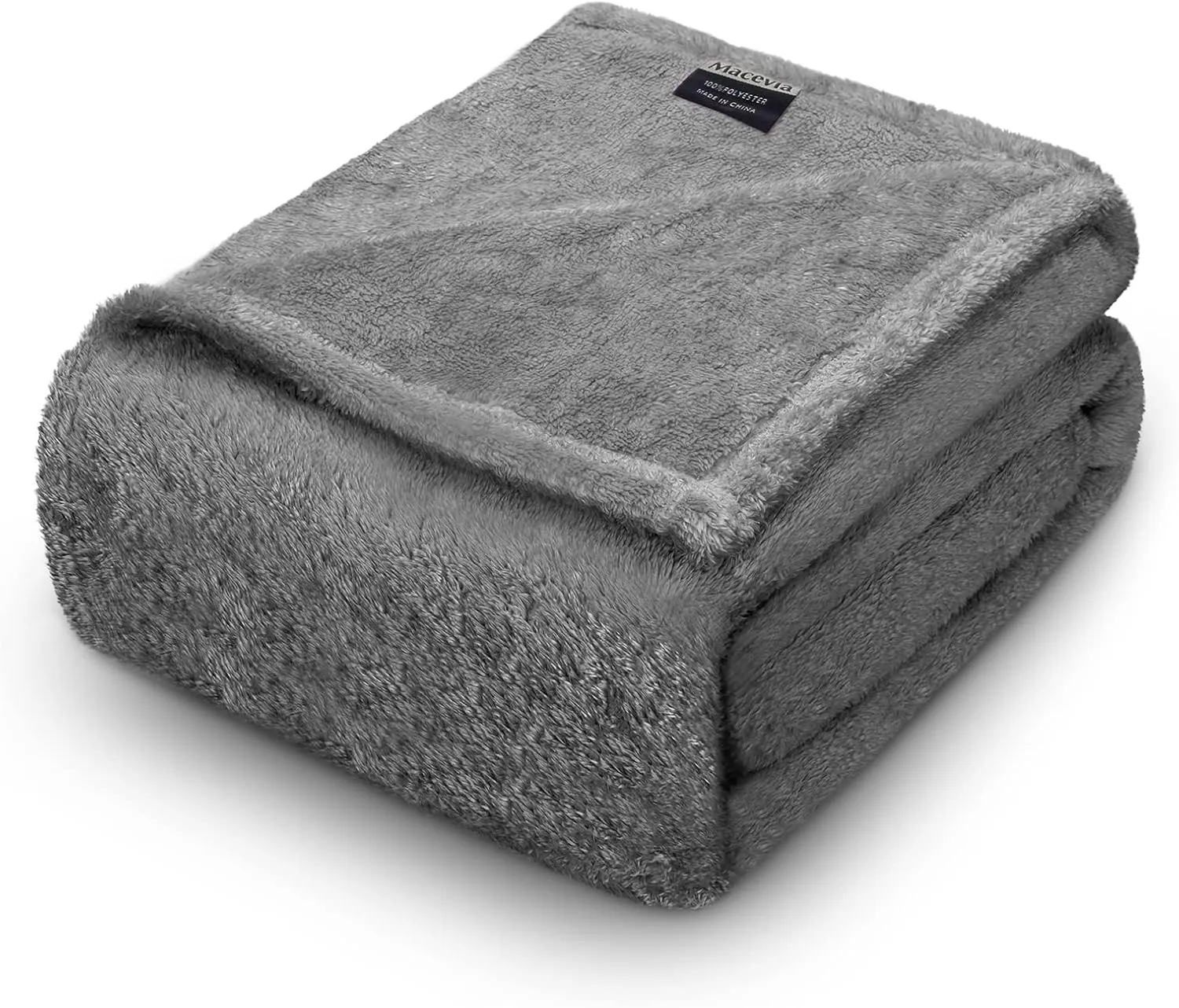 MACEVIA Waterproof Dog Blanket, Fluffy Soft Pet Blankets for Dogs and Cats, Plush Throw Furniture Protector Cover for Sofa Couch Bed (60x80 Inch, Gray)